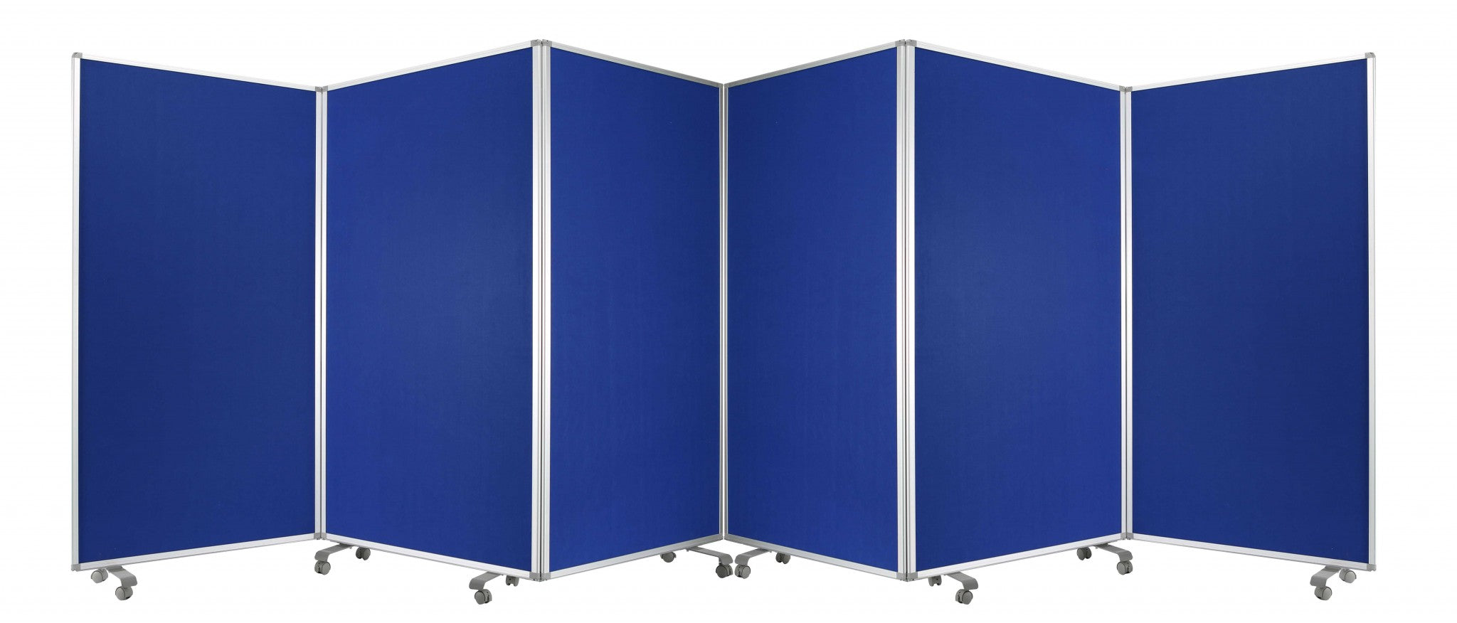 212 x 1 x 71 Blue Metal 6 Panel Screen