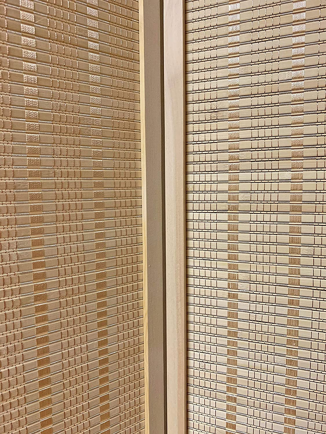 Natural Color Bamboo 3 Panel Room Divider Screen