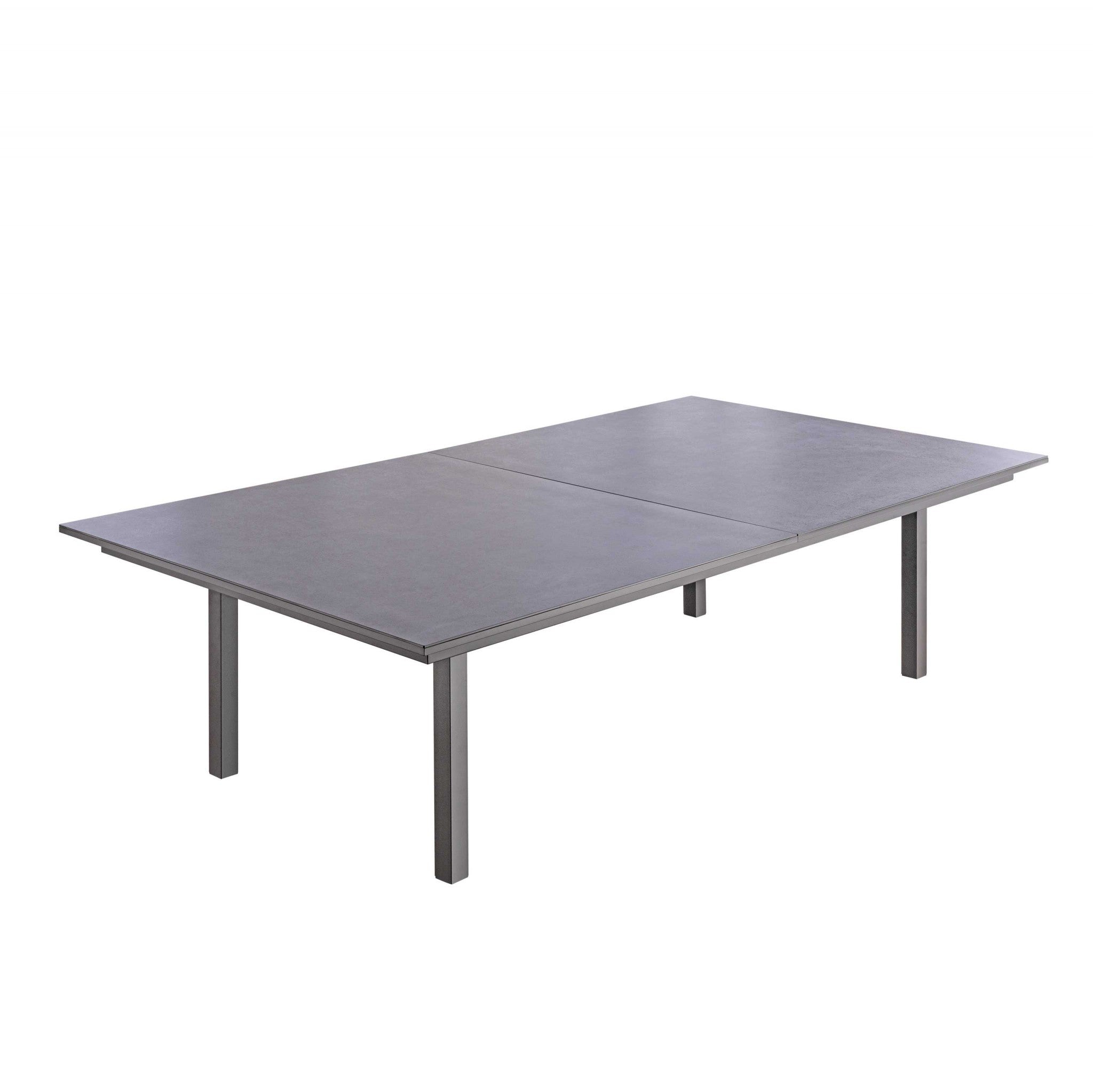 108 X 60 X 30 Dark Gray Ceramic Glass Game Table