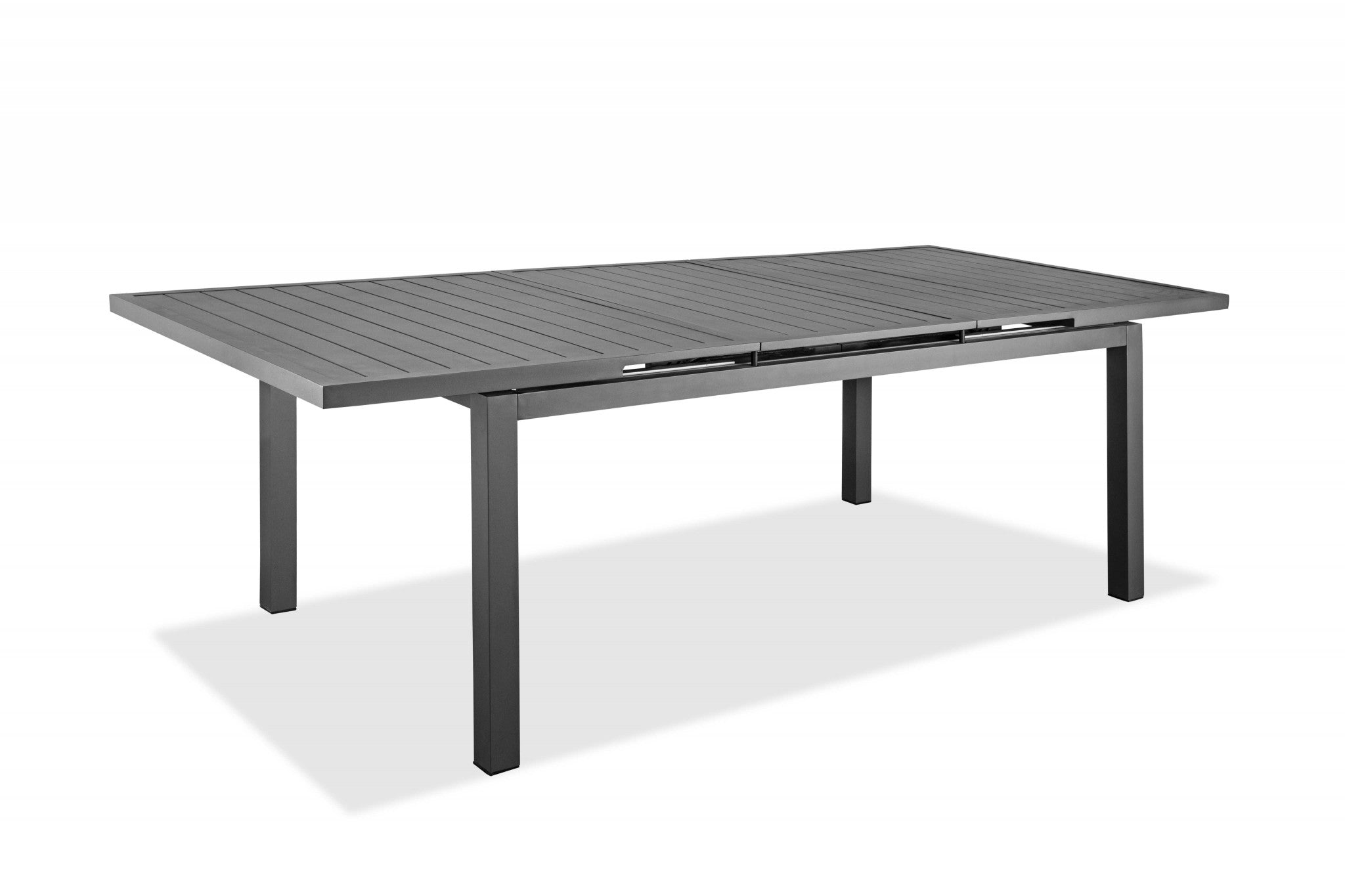 71 X 43 X 30 Gray Aluminum Extendable Dining Table