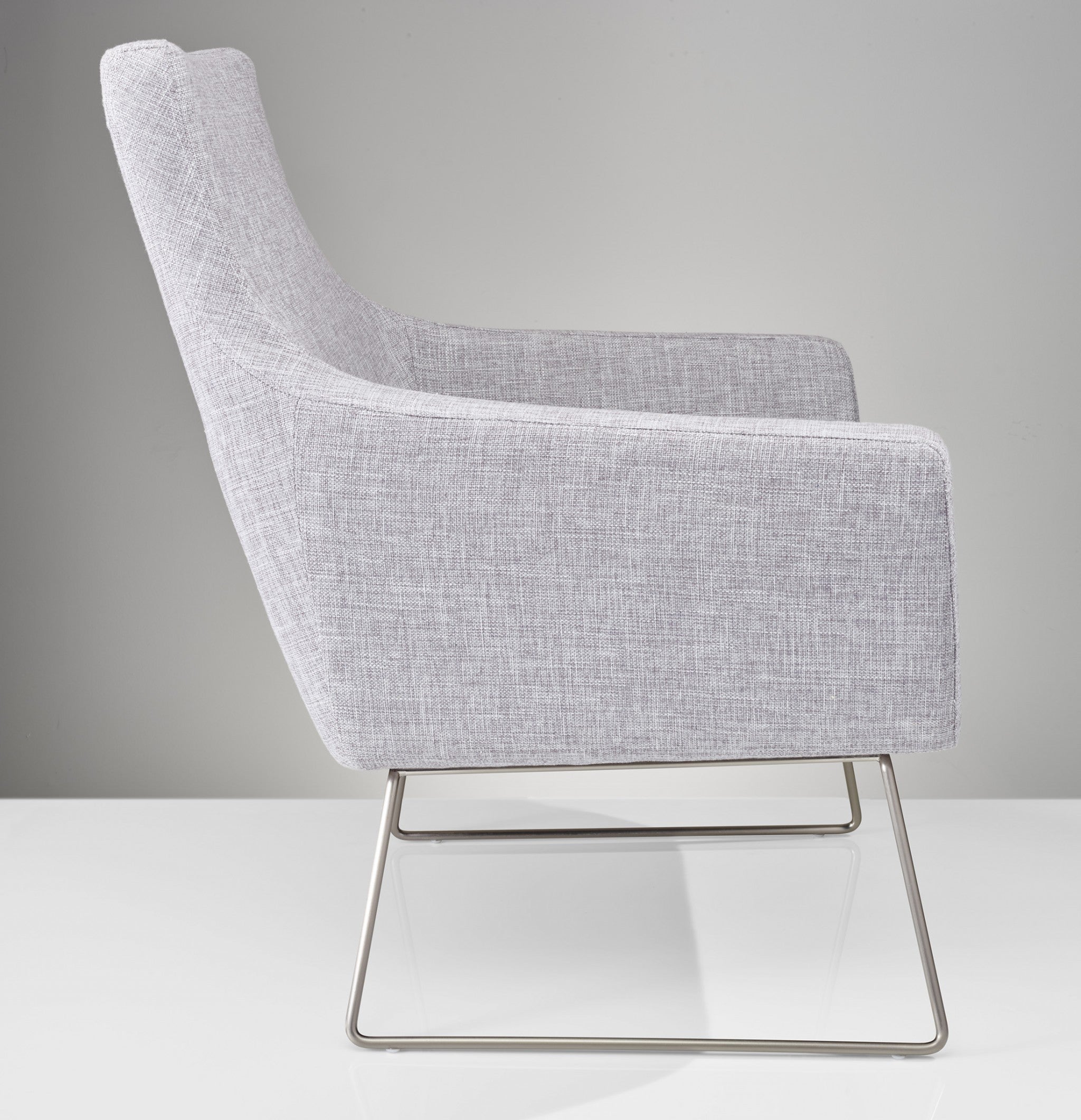 Pale Grey Upholstered Armchair