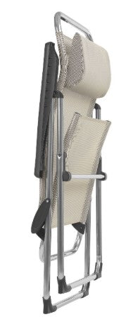 Set of 2 Light Gray Premium XL Aluminum Folding Chairs