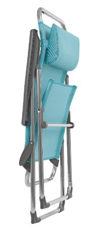 Set of 2 Aqua Premium XL Aluminum Folding Chairs