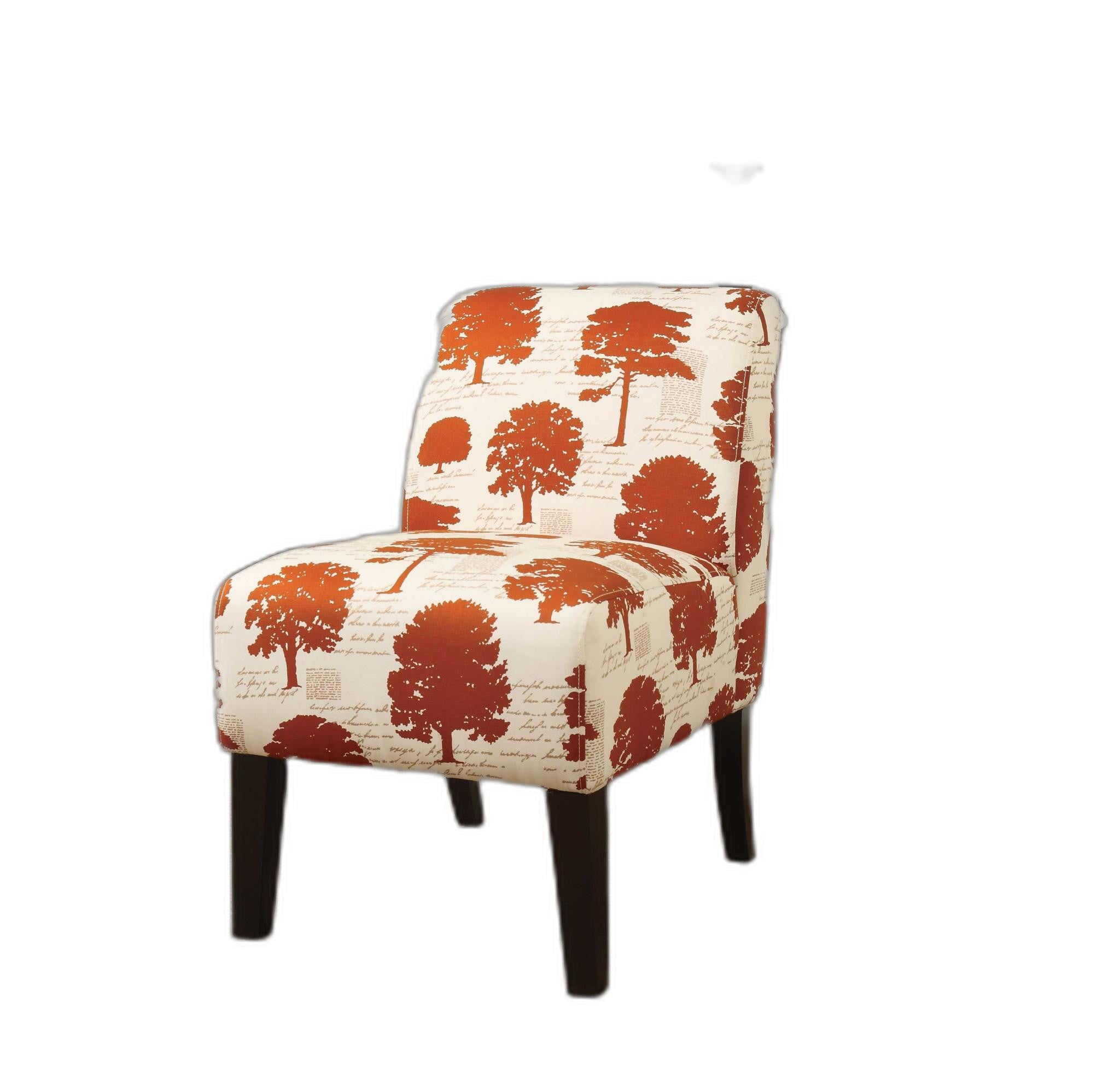 23' X 31' X 34' Tree Fabric Wood Accent Chair