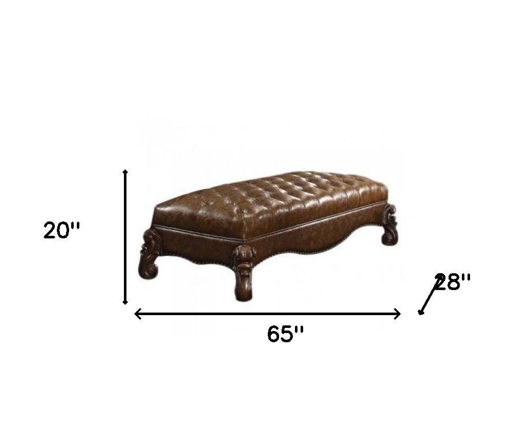 65' X 28' X 20' 2-Tone Light Brown Polyurethane Bench