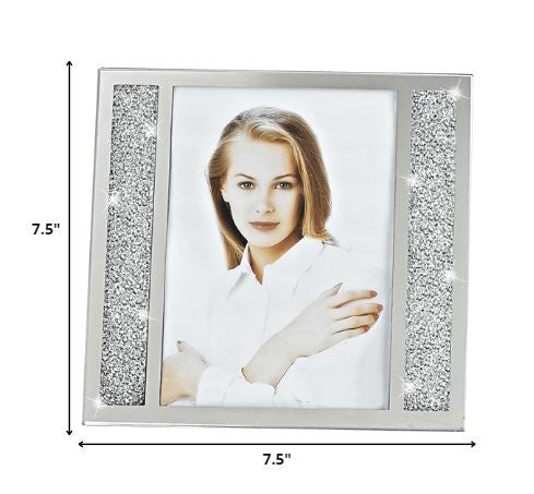 5 x 7 Silver Crystalized Picture Frame