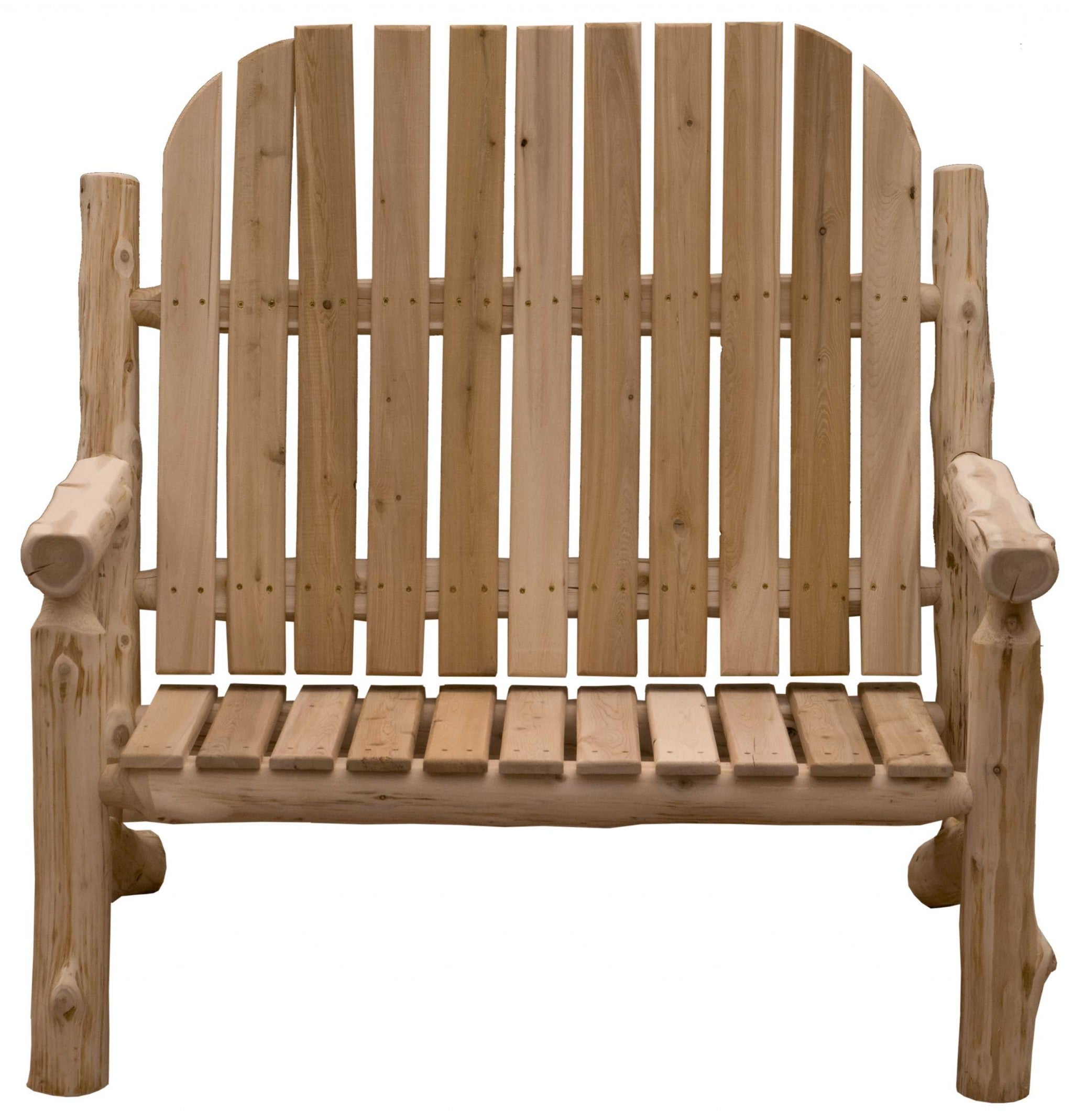 Rustic and Natural Cedar Two - Person Adirondack Chair