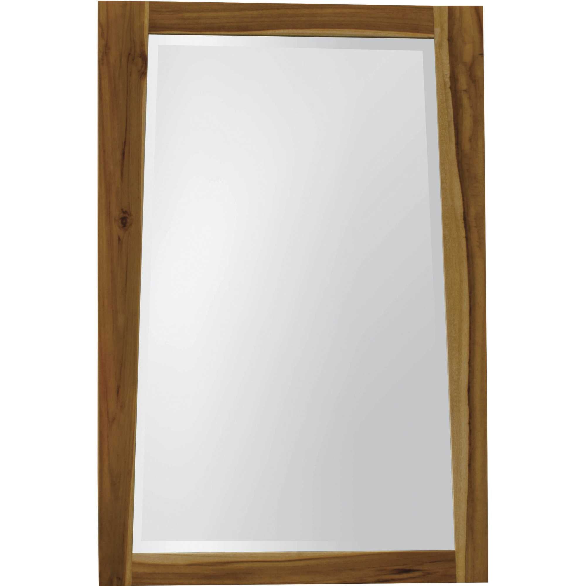 Solid Teak Wall Mirror in Natural Finish