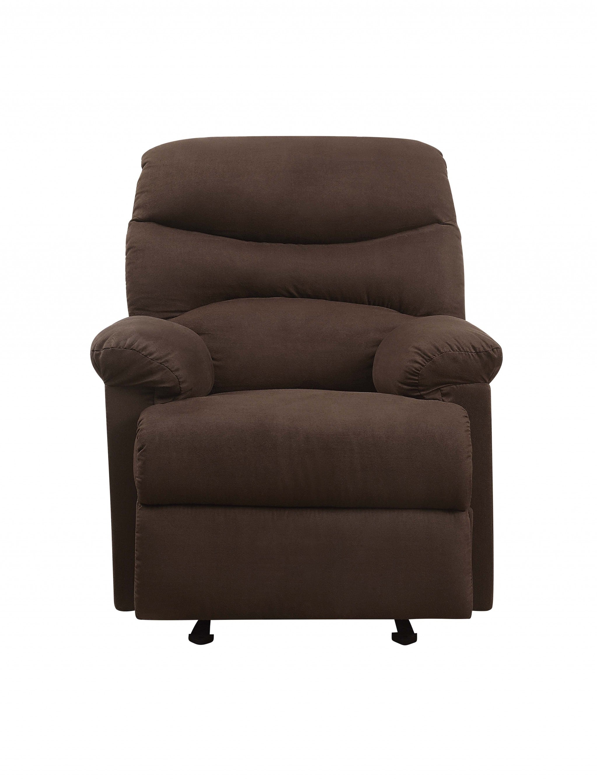 Microfiber Motion Recliner Chair in Chocolate