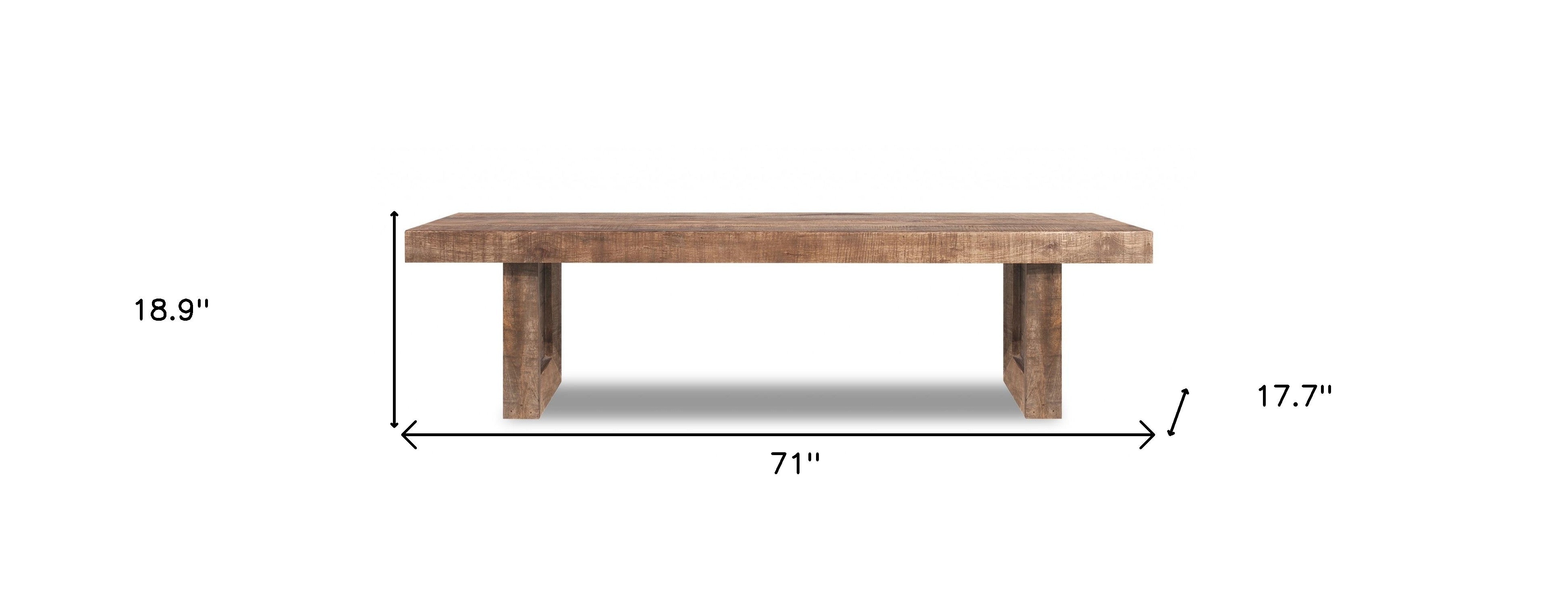 Solid Mango Wood Dining Bench