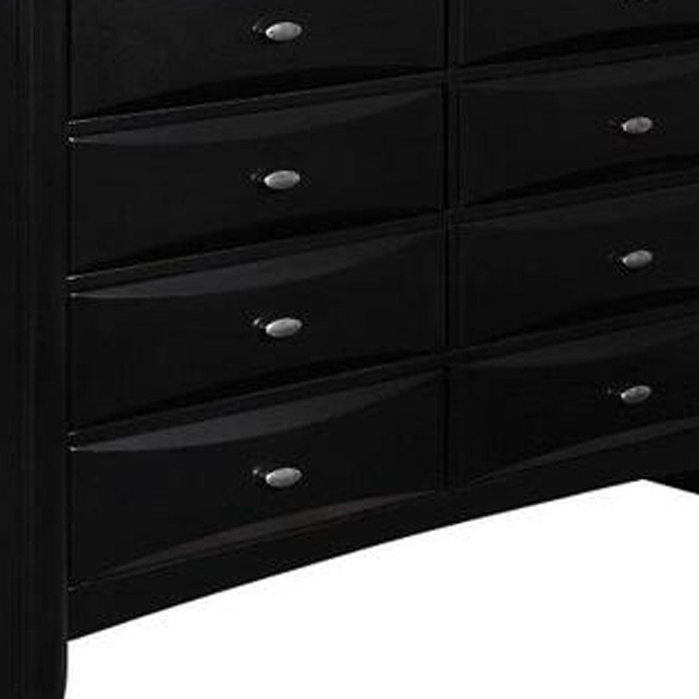 Black Dresser with 5 Chambared Drawer