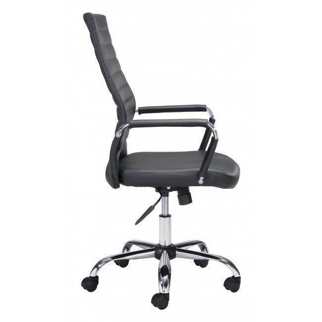 Black Faux Leather Ergonomic Classic Office Chair