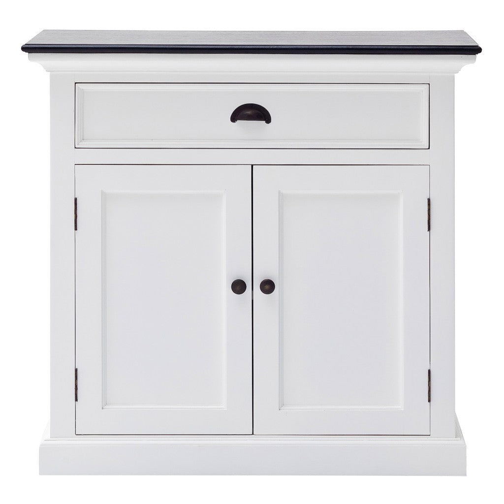 Modern Farmhouse Black and White Accent Cabinet