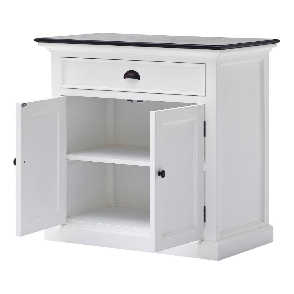 Modern Farmhouse Black and White Accent Cabinet