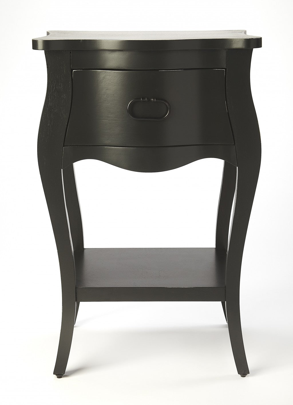 Black Single Drawer Nightstand