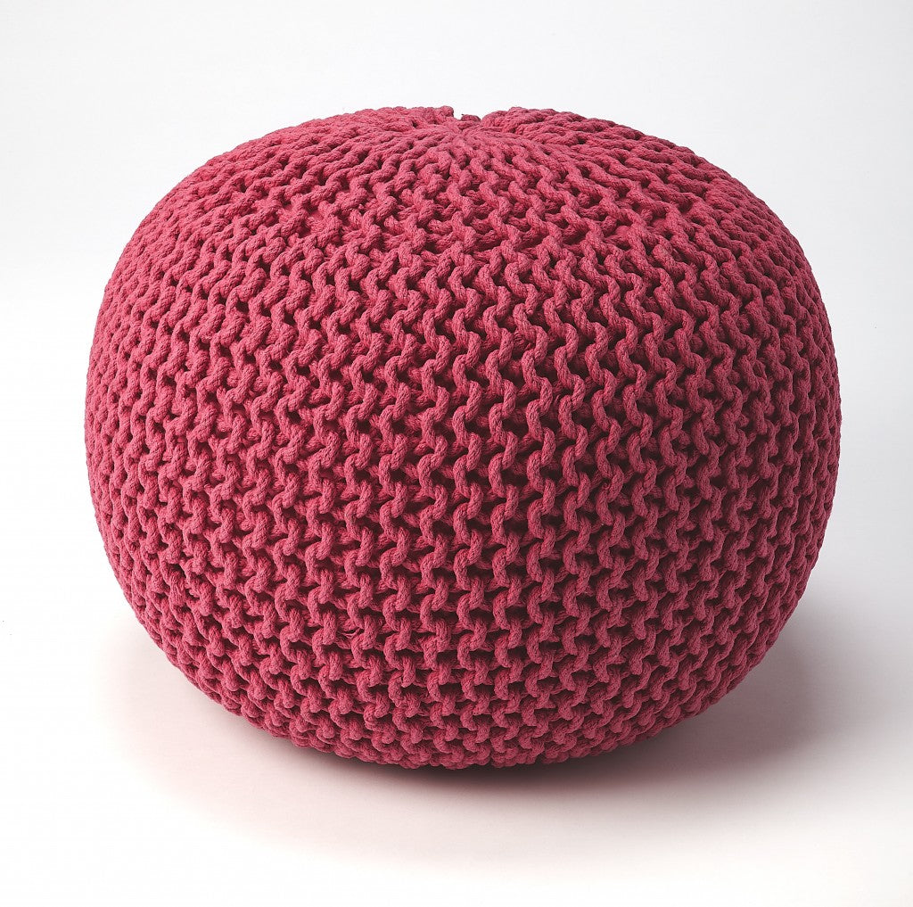 Cool Fuchsia Pink Pouf Ottoman