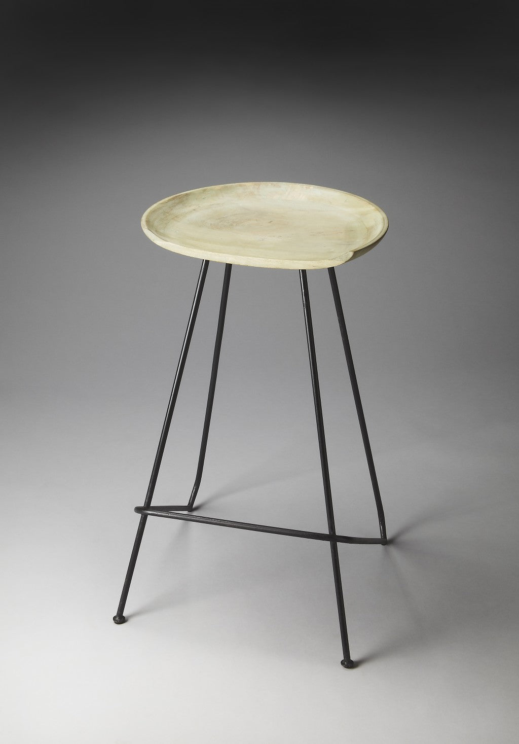 Abstract Iron Backless Bar Stool