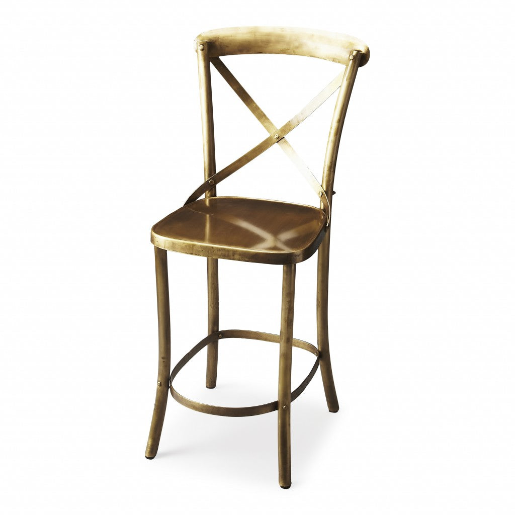 Antique Gold Bar Stool