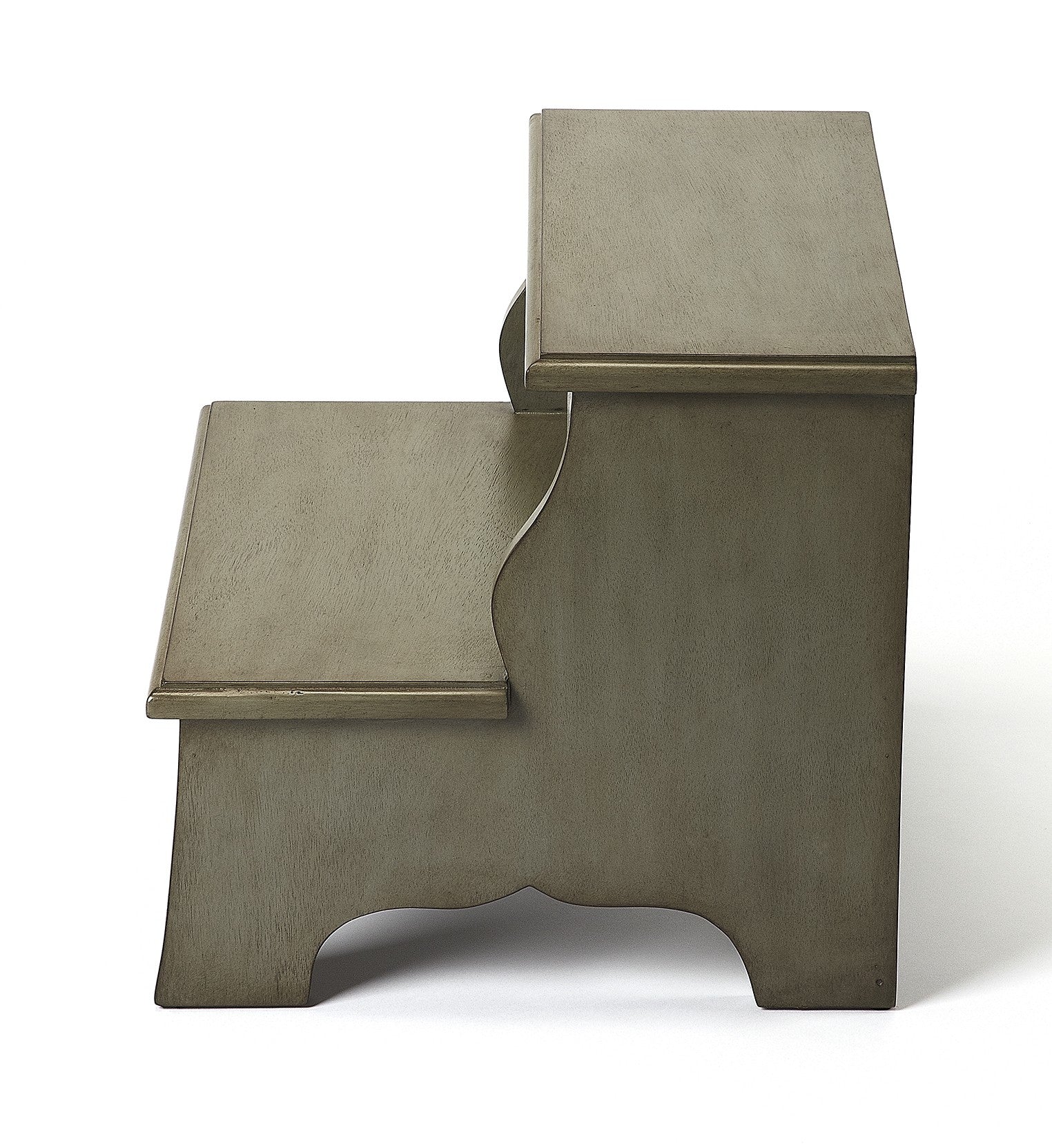 Handcrafted Silver Satin Step Stool