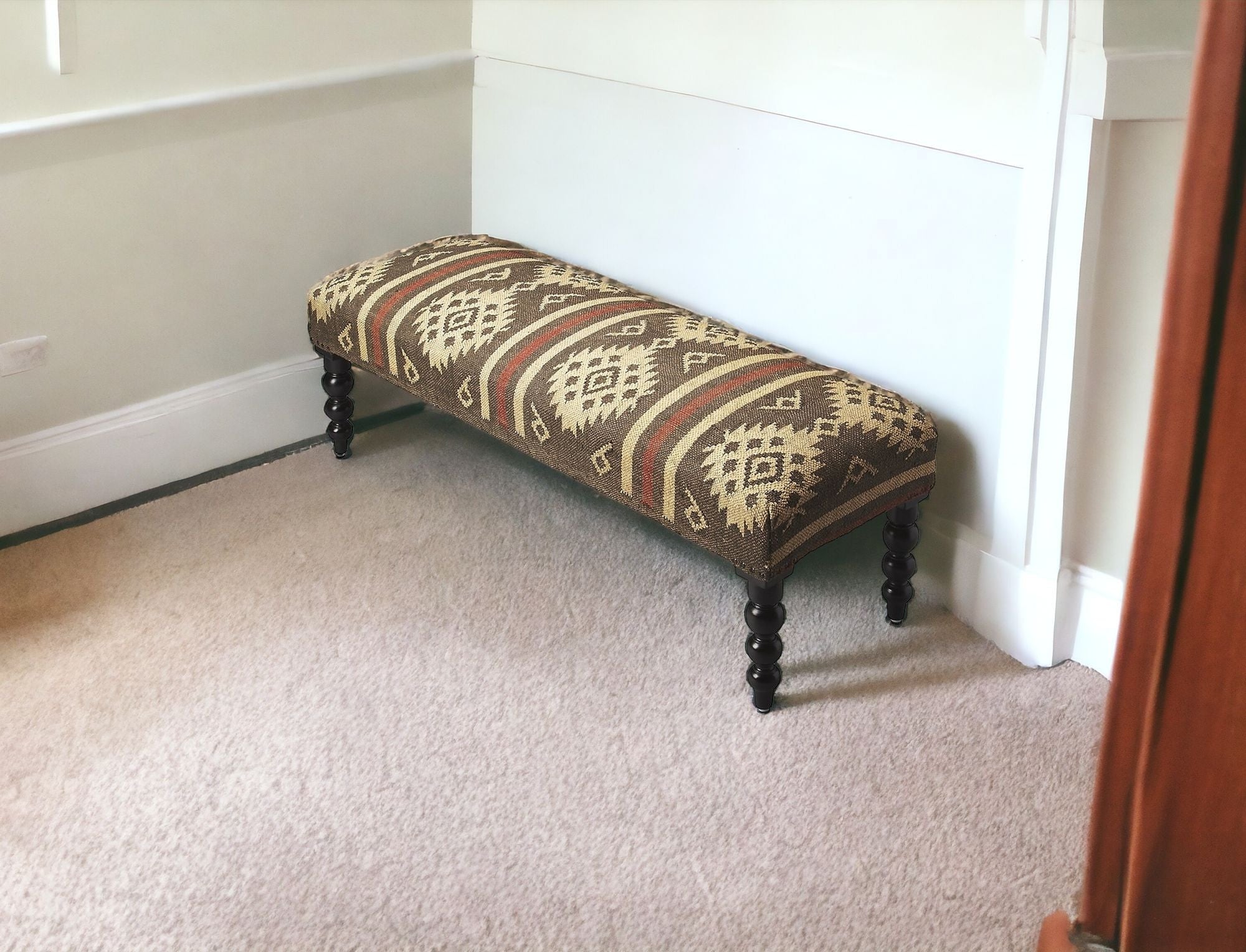 Jute Upholstered Bench