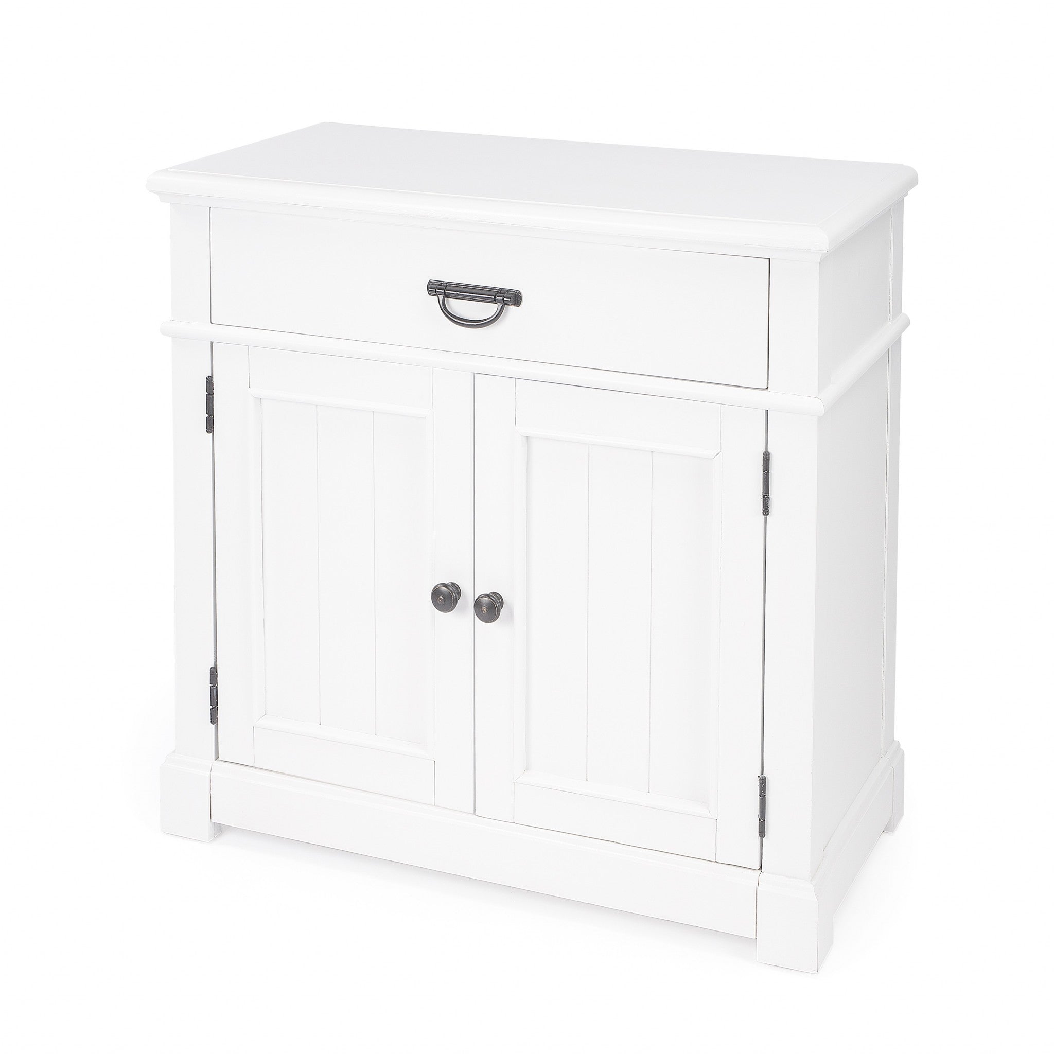 Alek White Solid Wood Chest with Storage