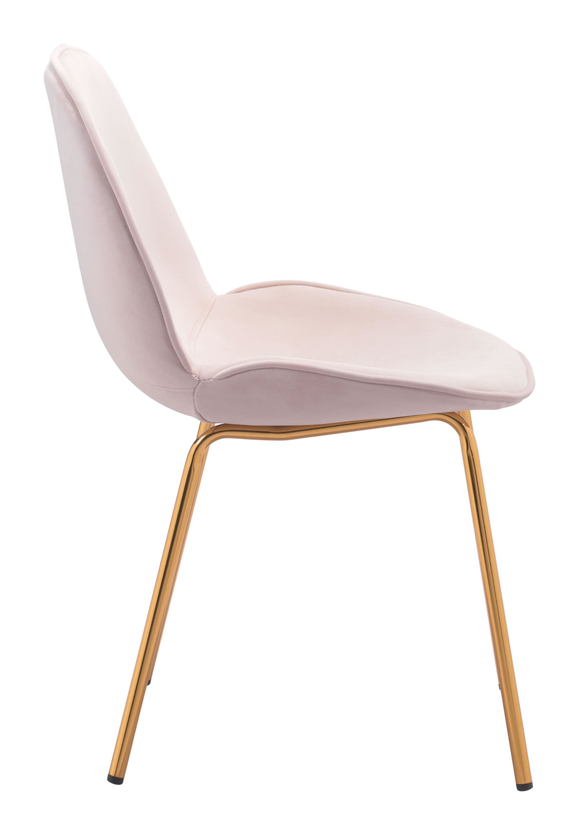 Cradle Rose Pink Velvet Side or Dining Chairs Set of 2