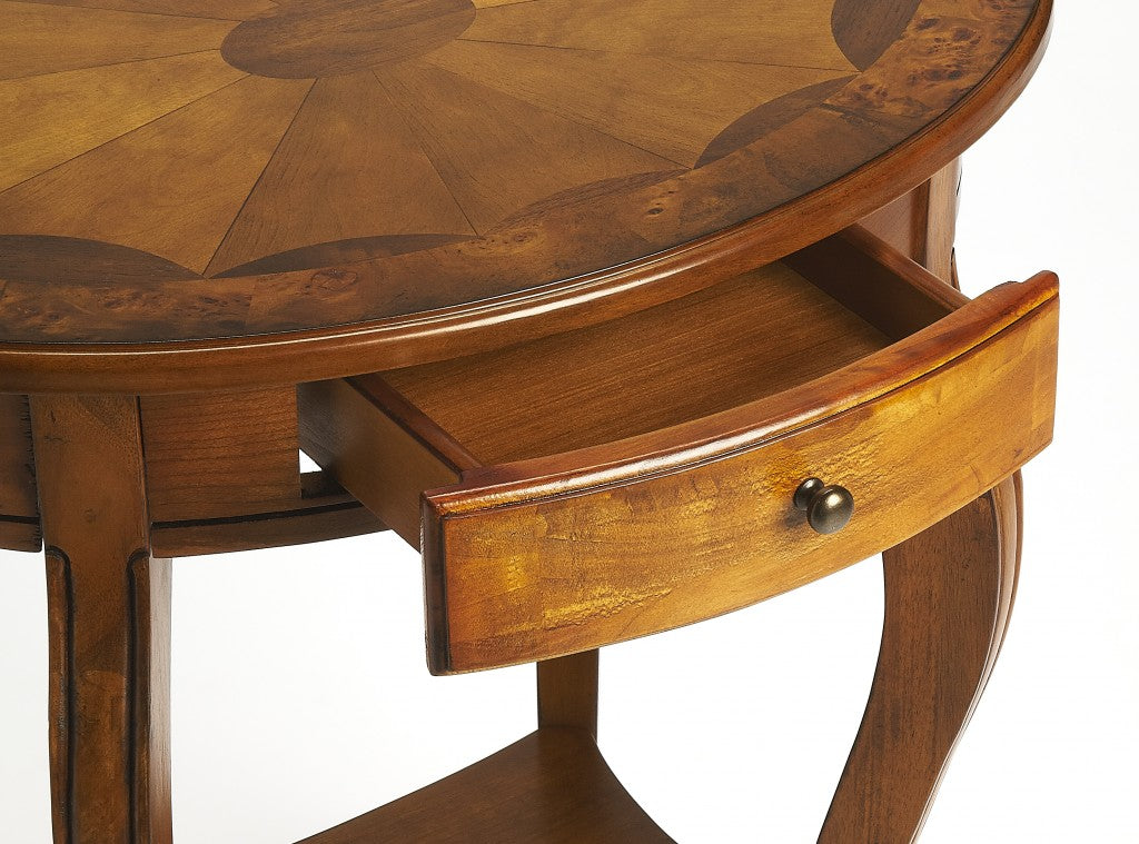 Olive Ash Burl Oval Accent Table