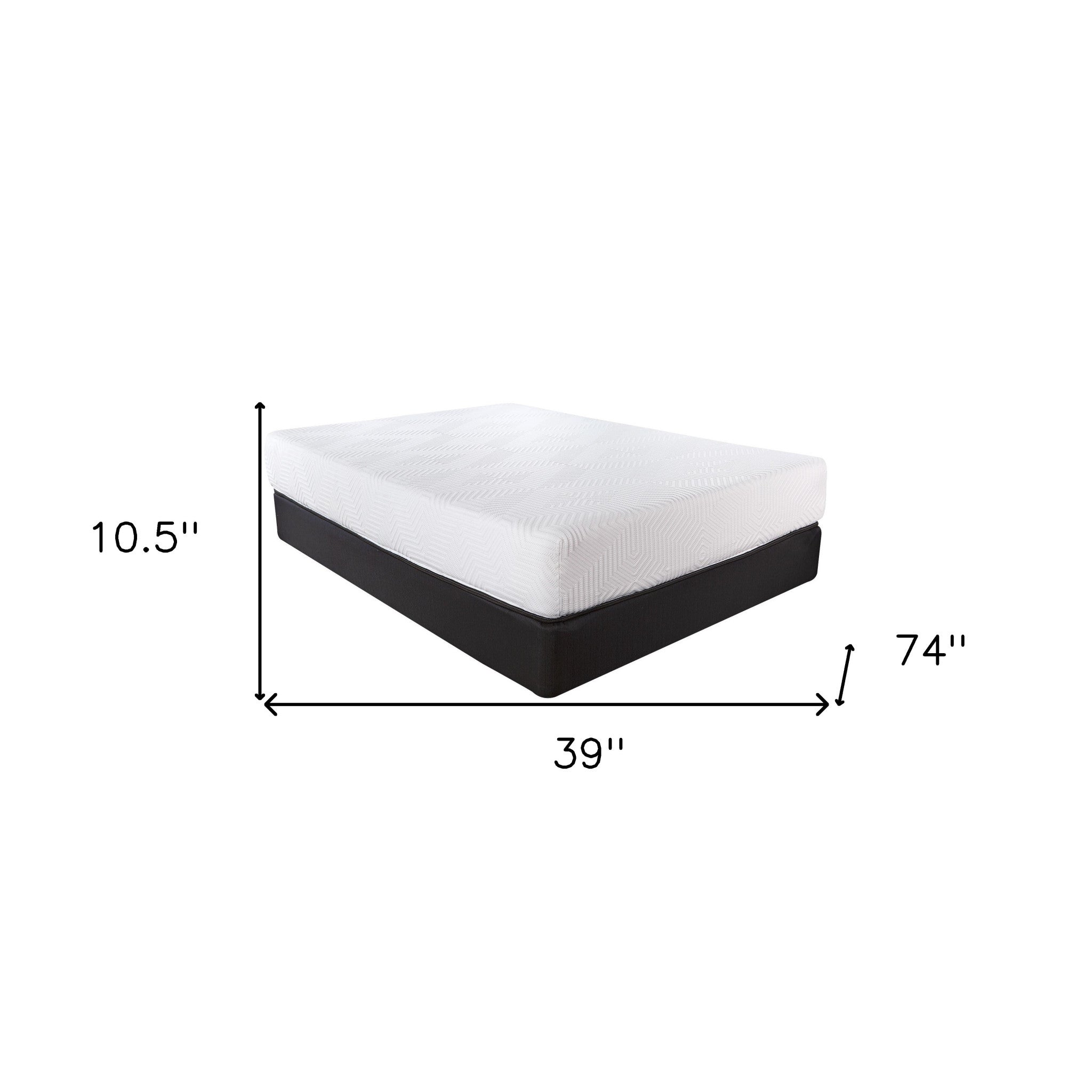 10.5' Hybrid Lux Memory Foam and Wrapped Coil Mattress Twin