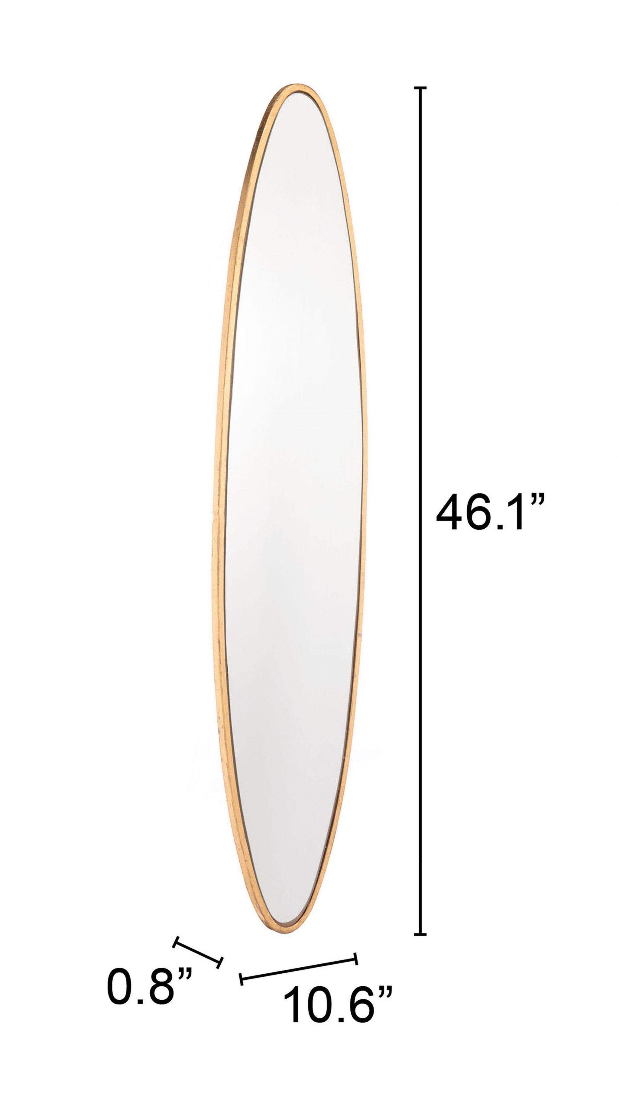 Full Length Gold Oval Mirror