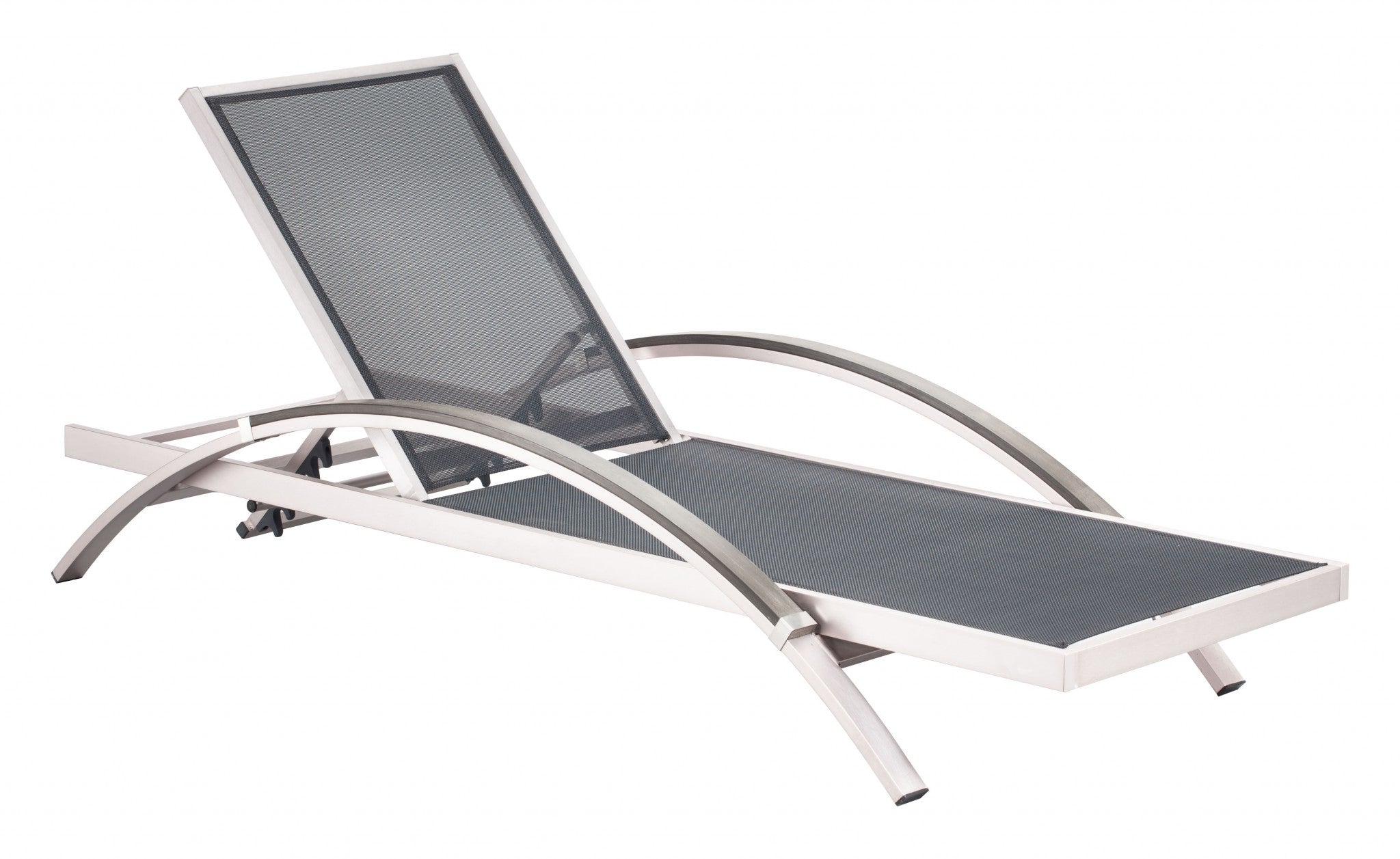 Set of Two Silver Sun Loungers