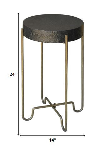 Black and Gold Side Table