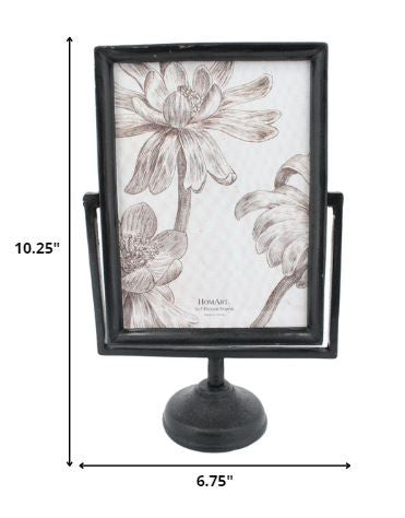 5x7 Black Metal Vertical Pedestal Frame