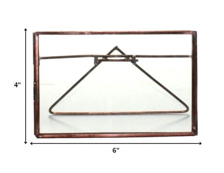 4x6 Bronze Metal Horizontal Glass Frame