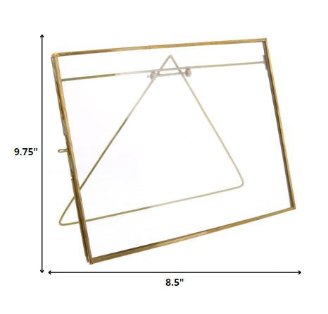 XL Gold Metal Horizontal Glass Frame