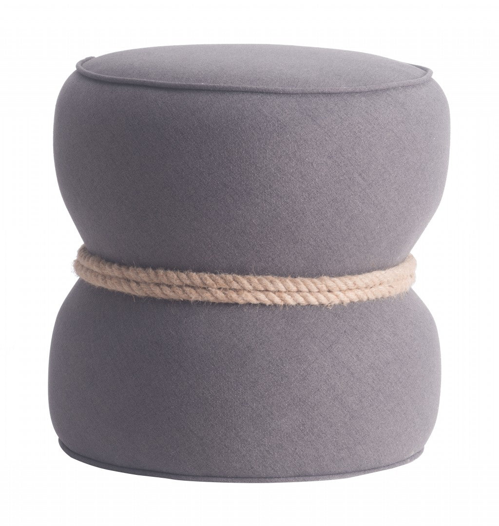 Gray Cinch Ottoman