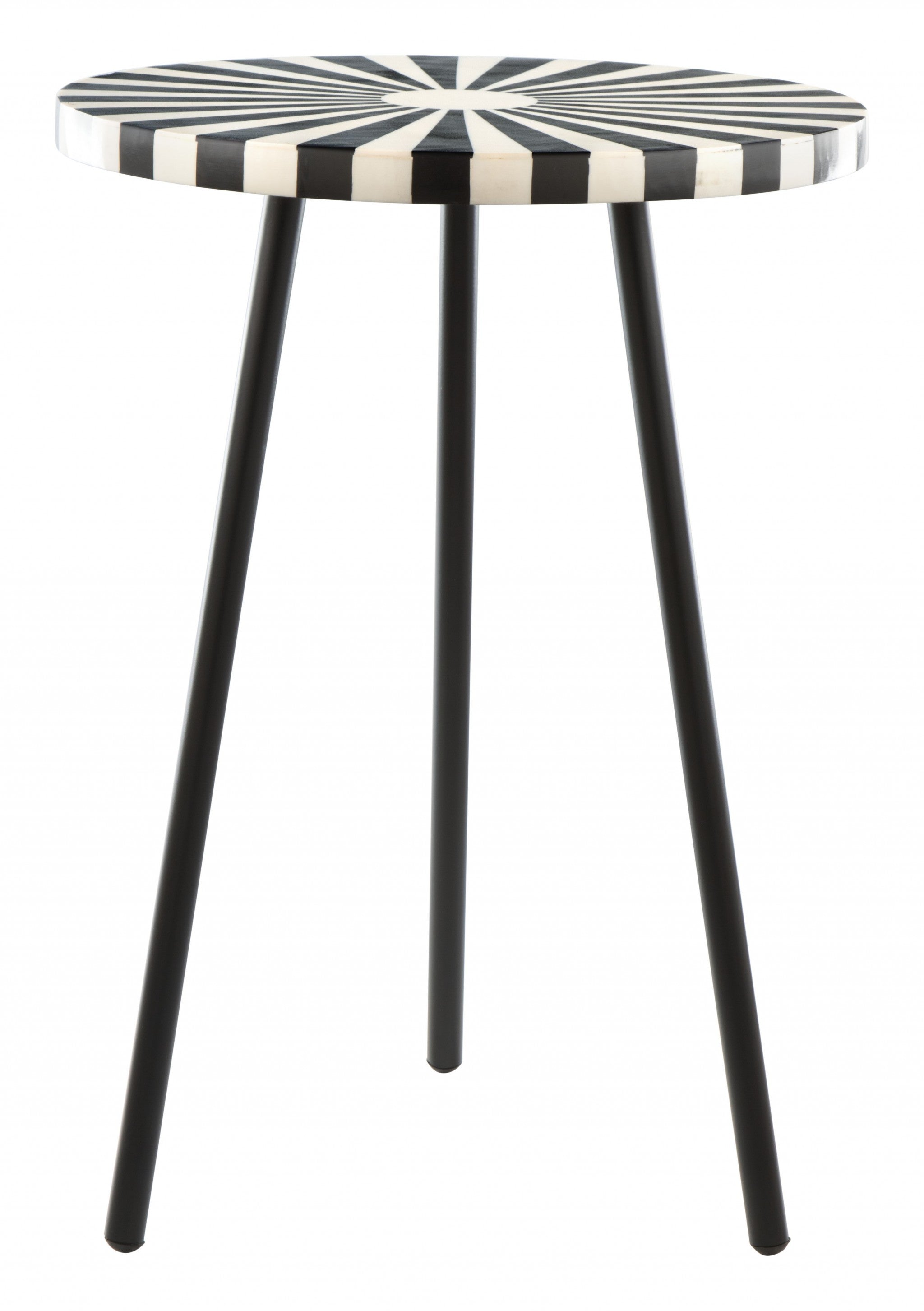 Alice Black and White Bold Side Table