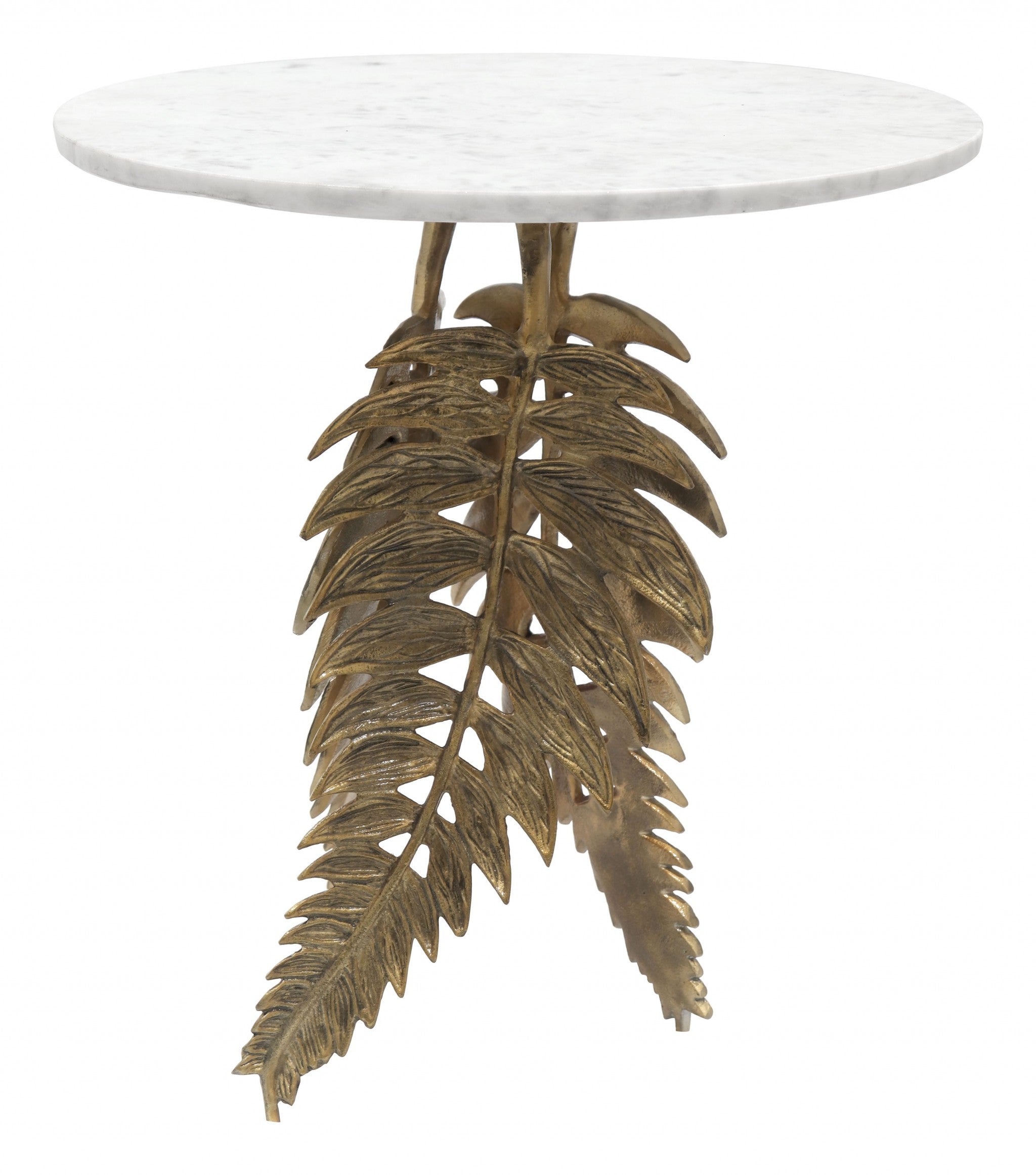 Gold Leaf Base Side Table