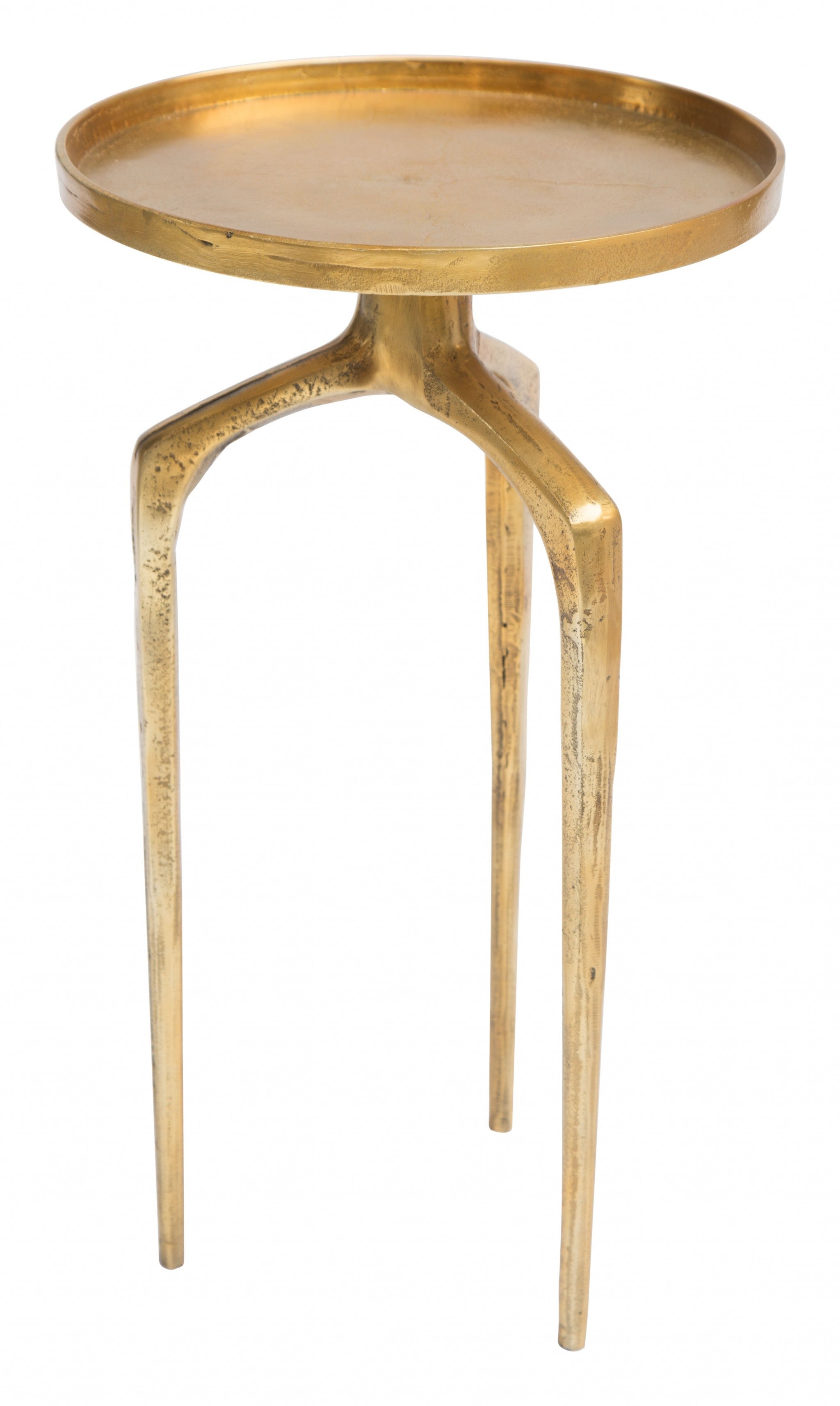 Set of Two Antique Gold Accent Tables