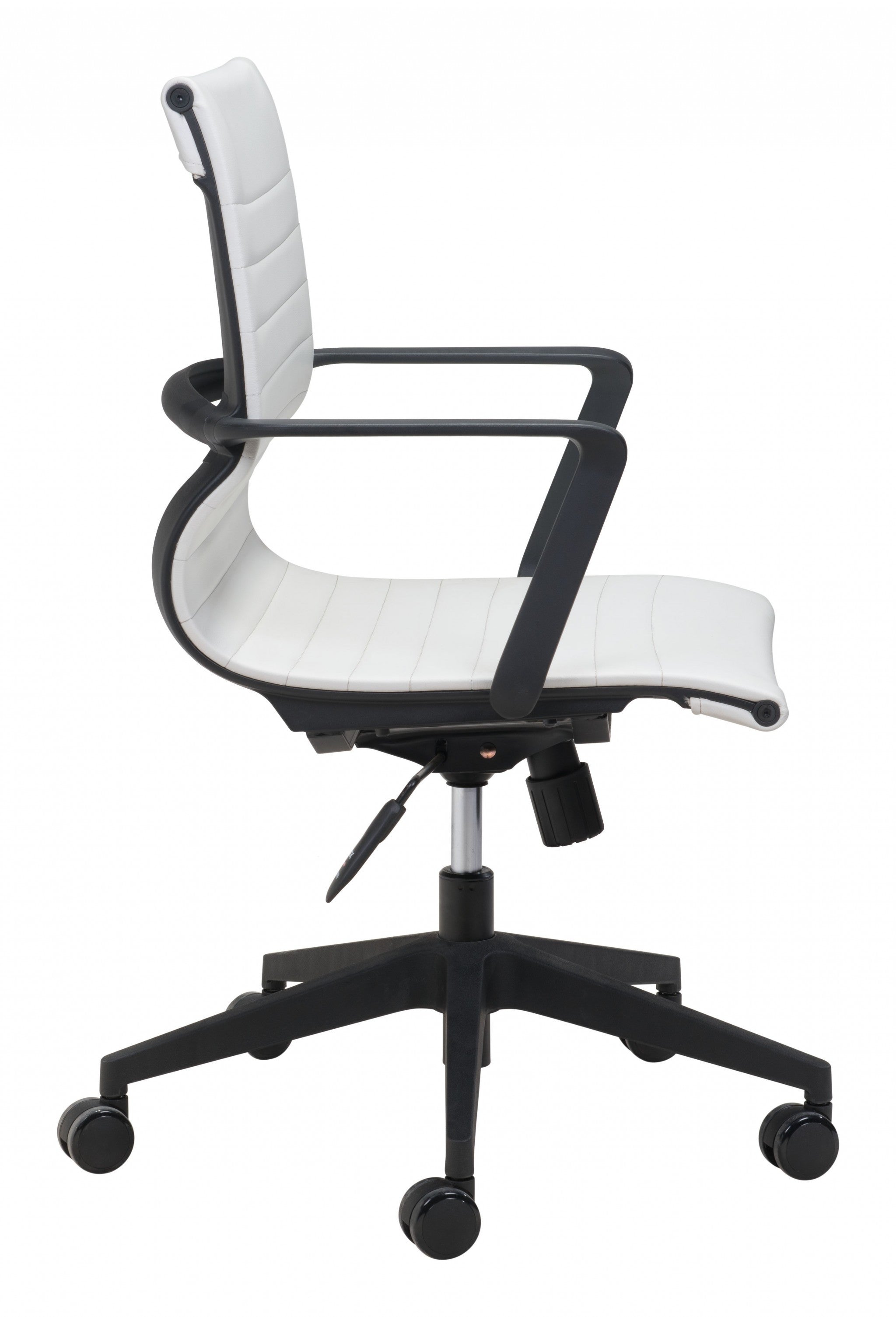 Mod Black and White Faux Leather Office Chair