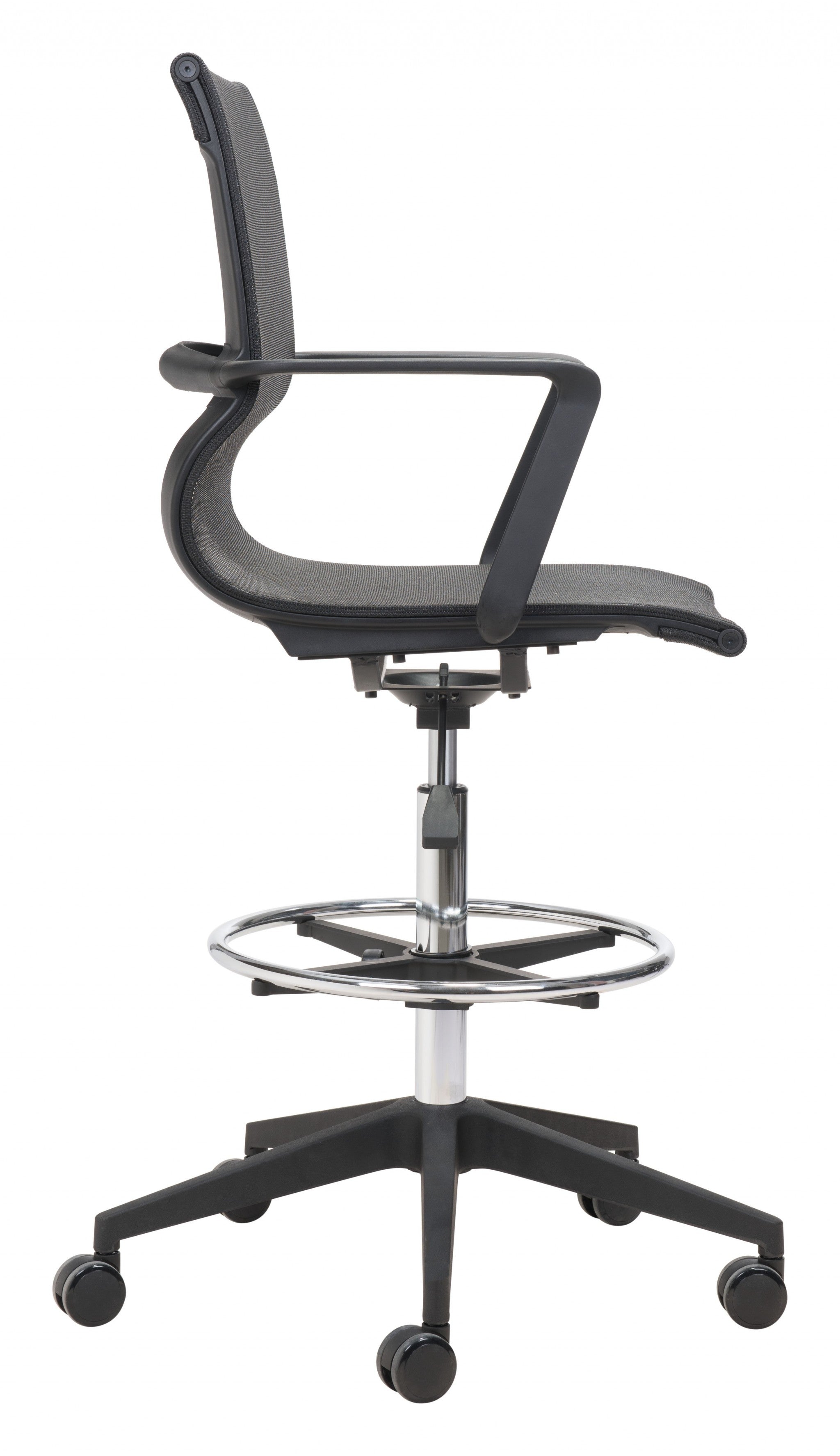 Mod All Black Mesh Drafting Chair