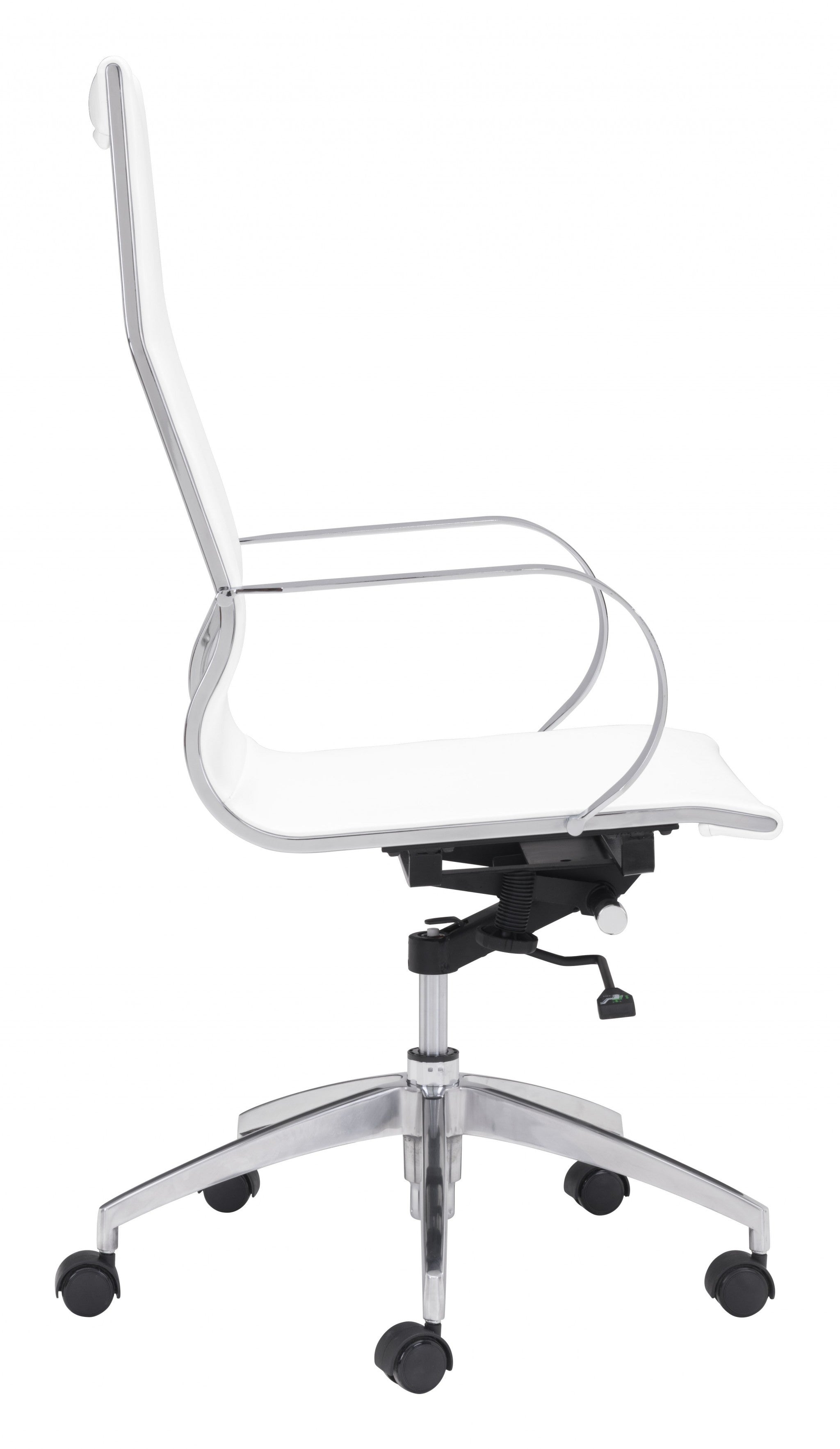 White Ergonomic Conference Room High Back Rolling Office Chair