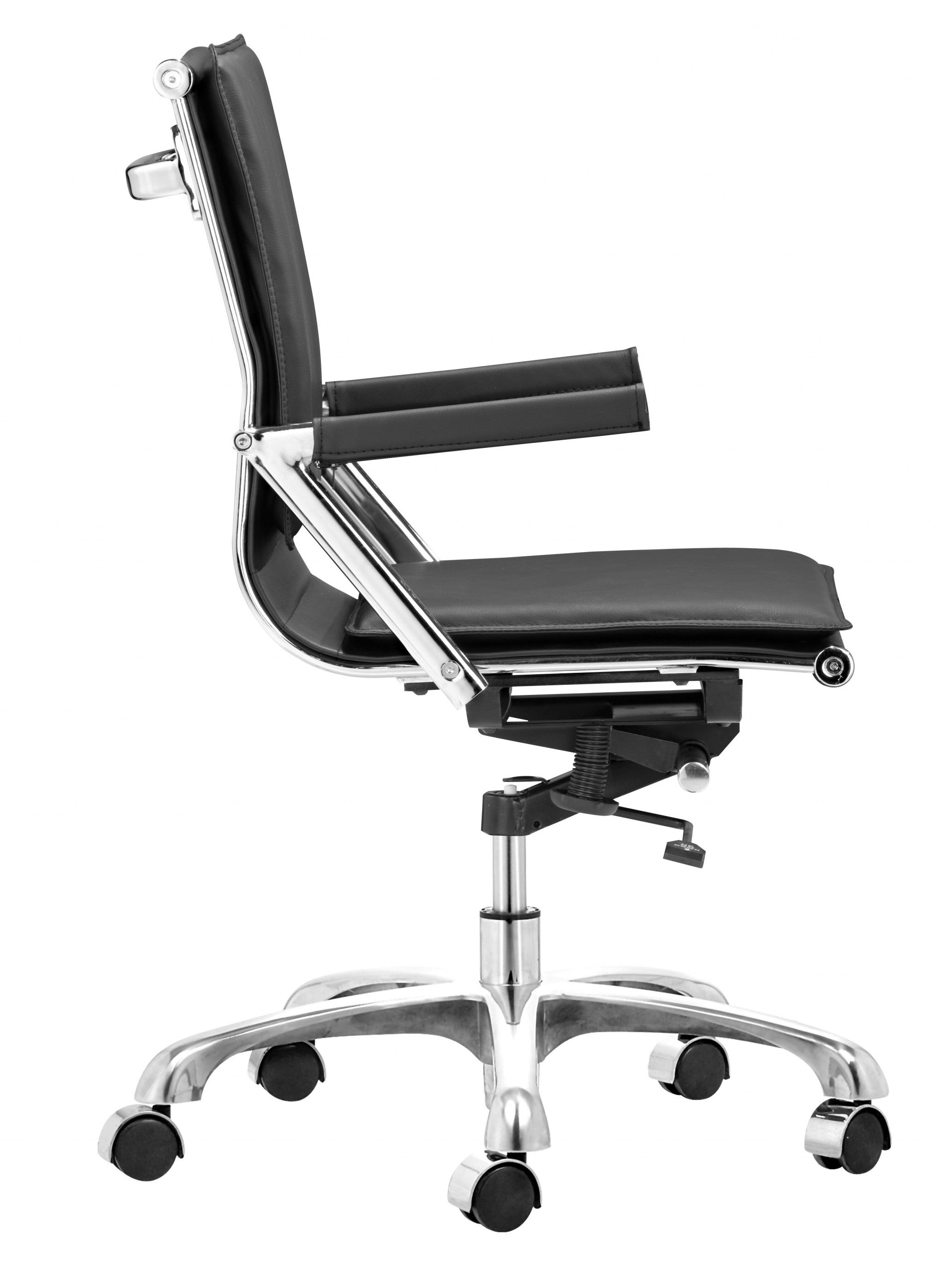 Black Faux Leather Executive Rolling Office Chair