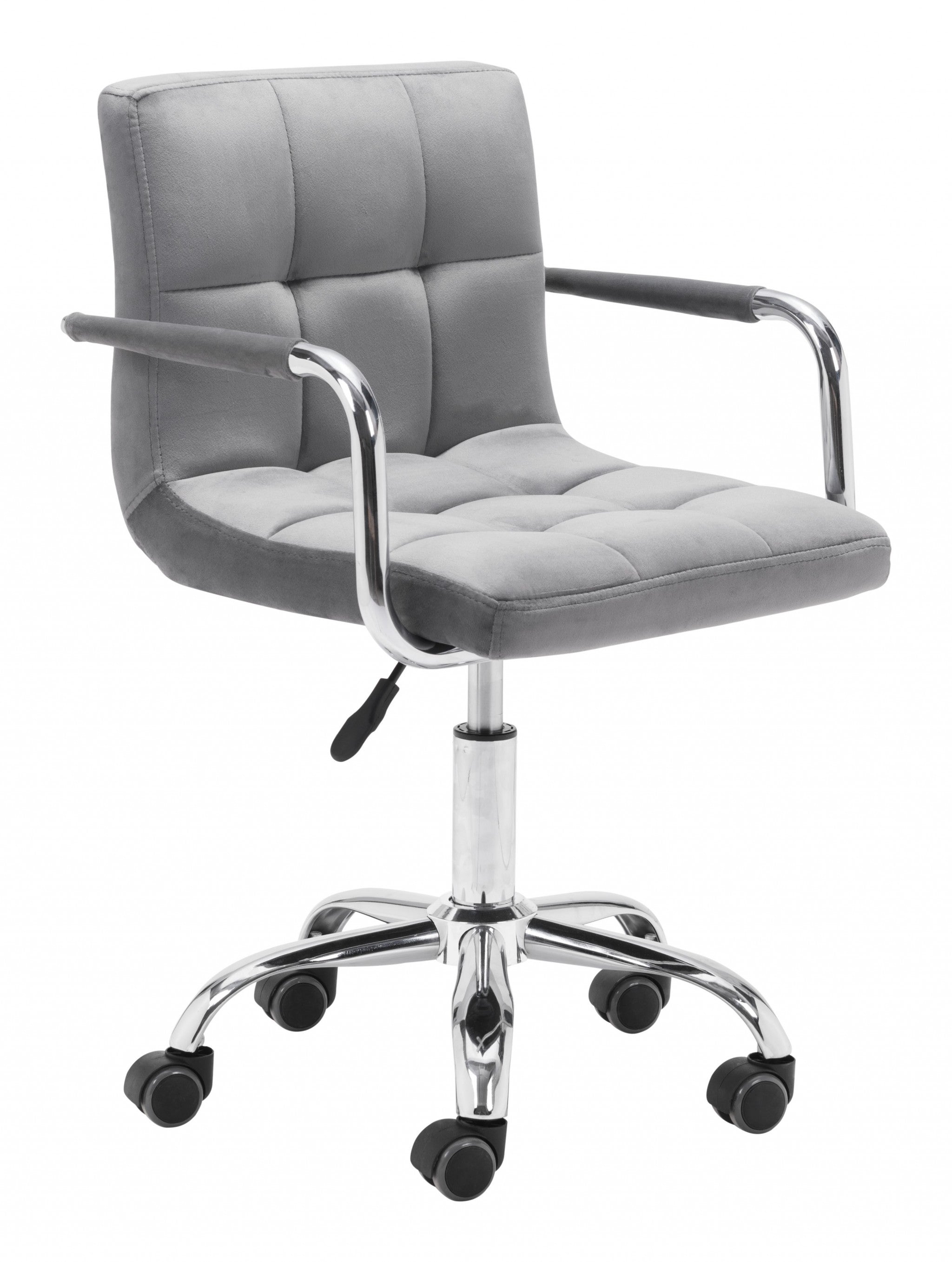 Gray Pop of Color Rolling Office Chair