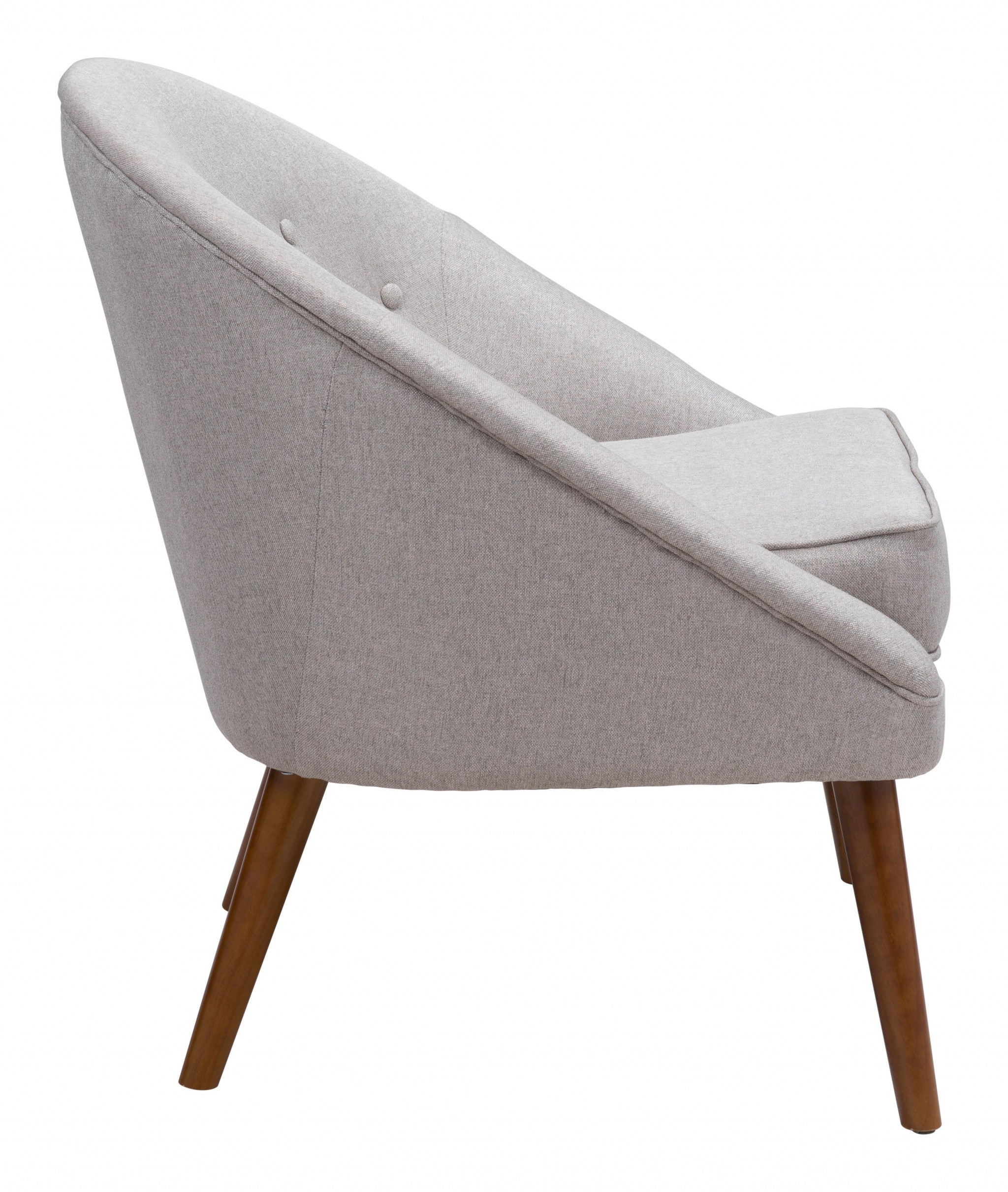 Light Gray Wooden Deep Chair