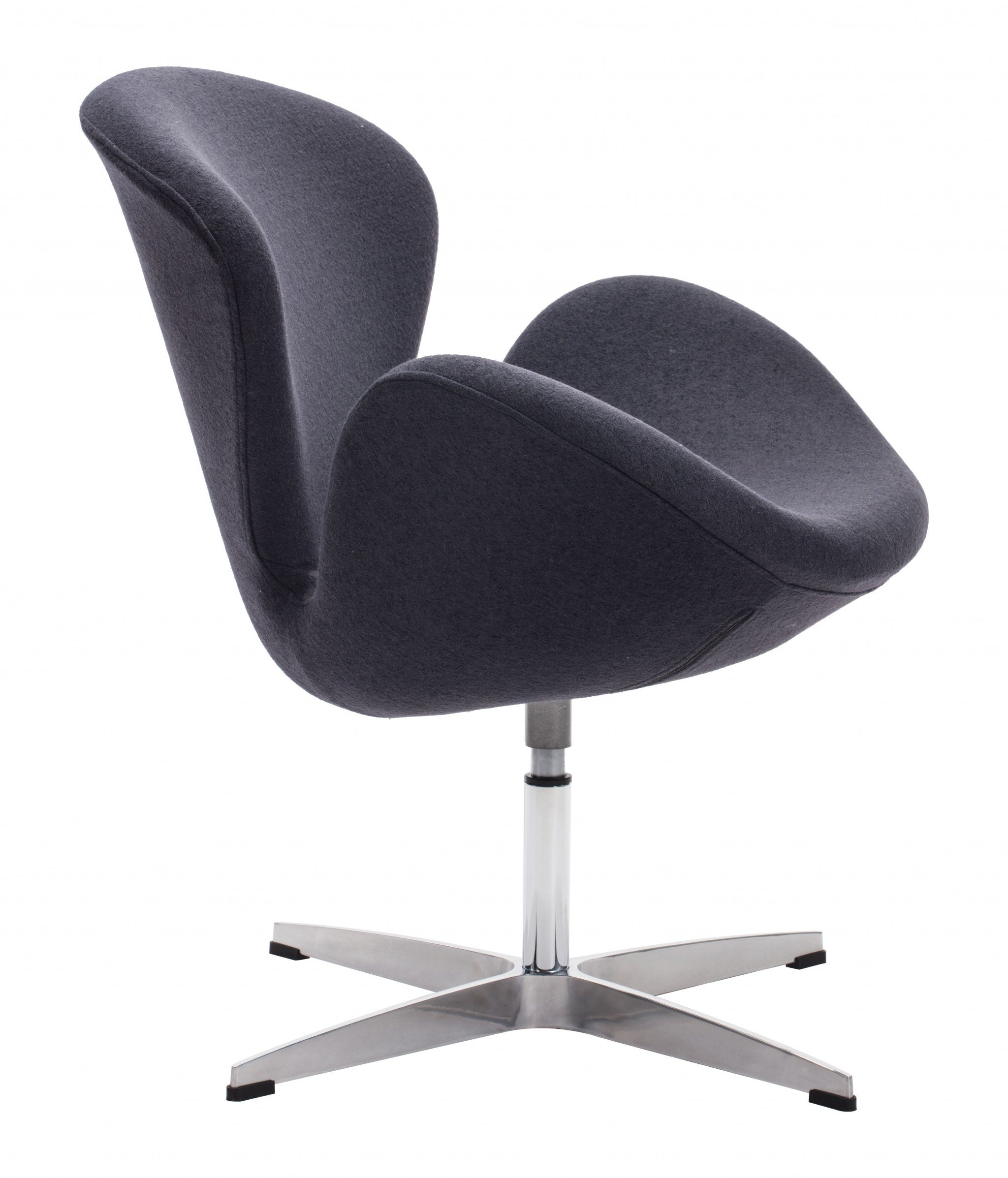 Dark Gray Scoop Swivel Chair