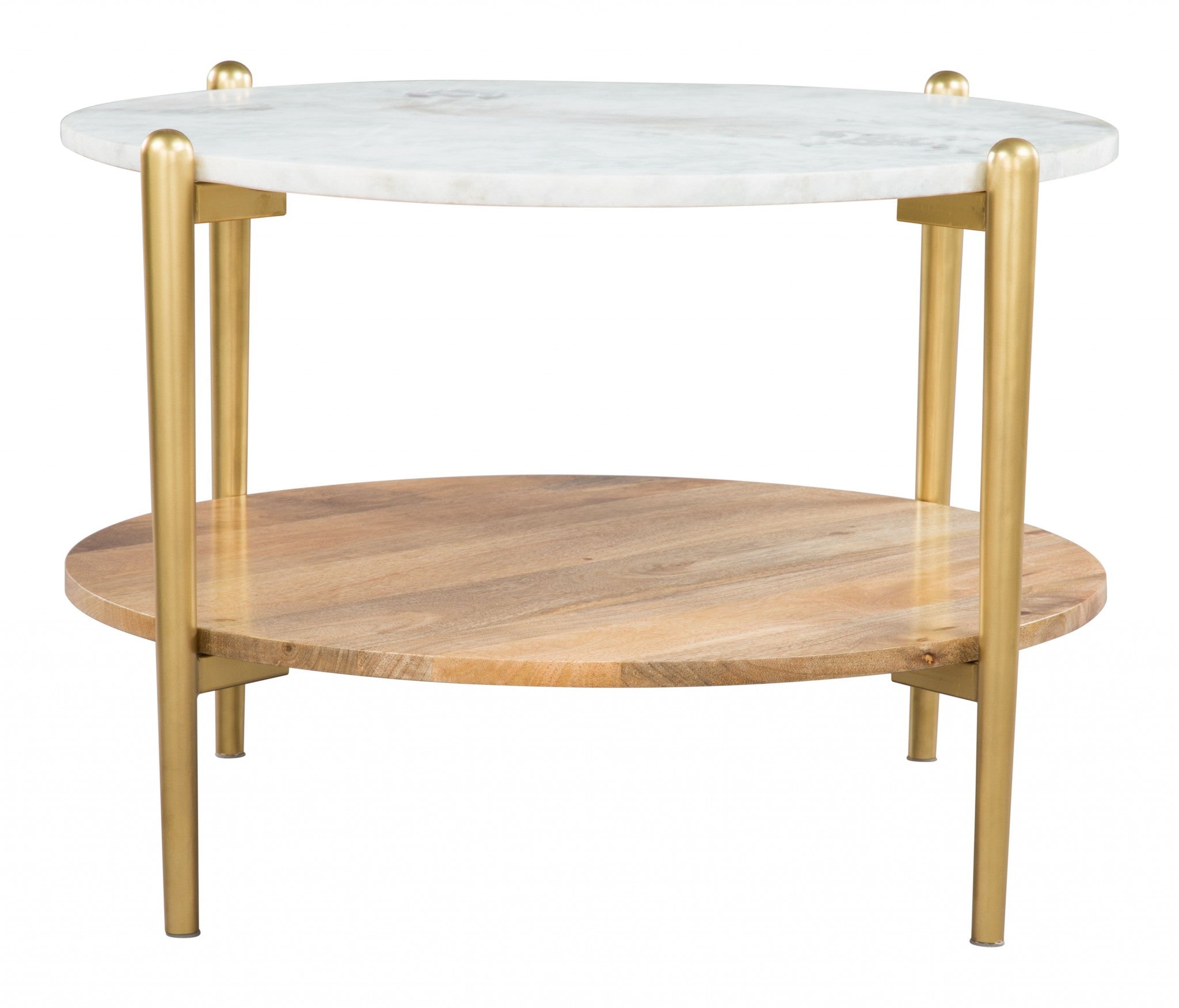 White and Gold Marble Top Table