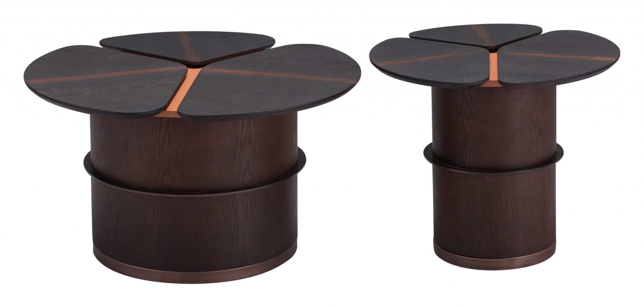 Set of Two Lilypad Wooden Tables