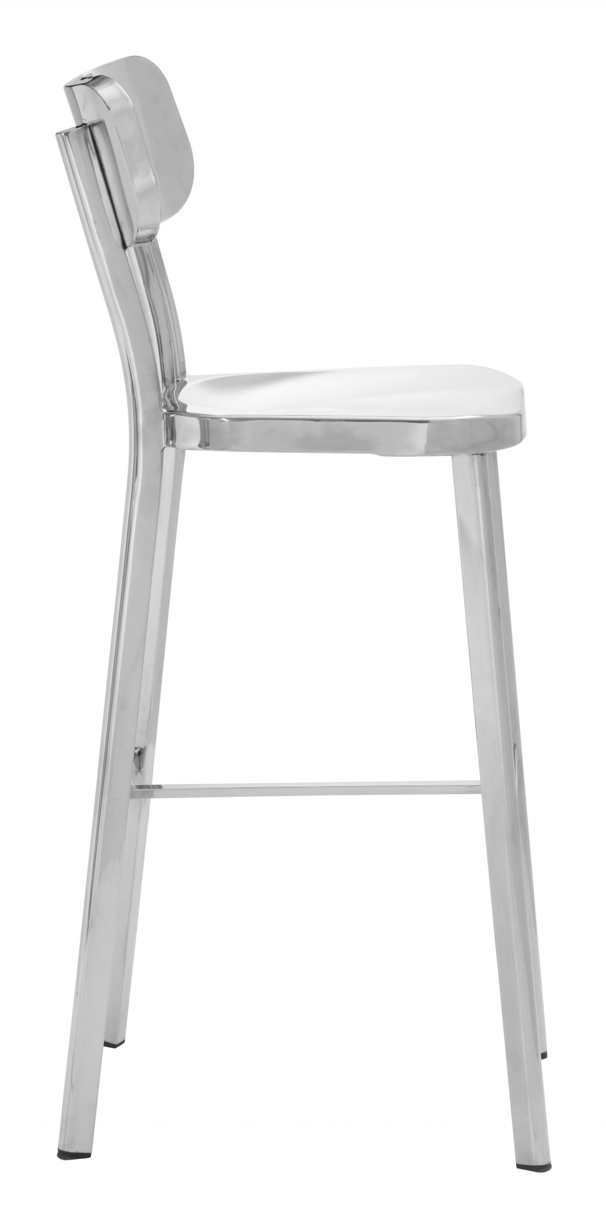 Polished Steel Bar Chair