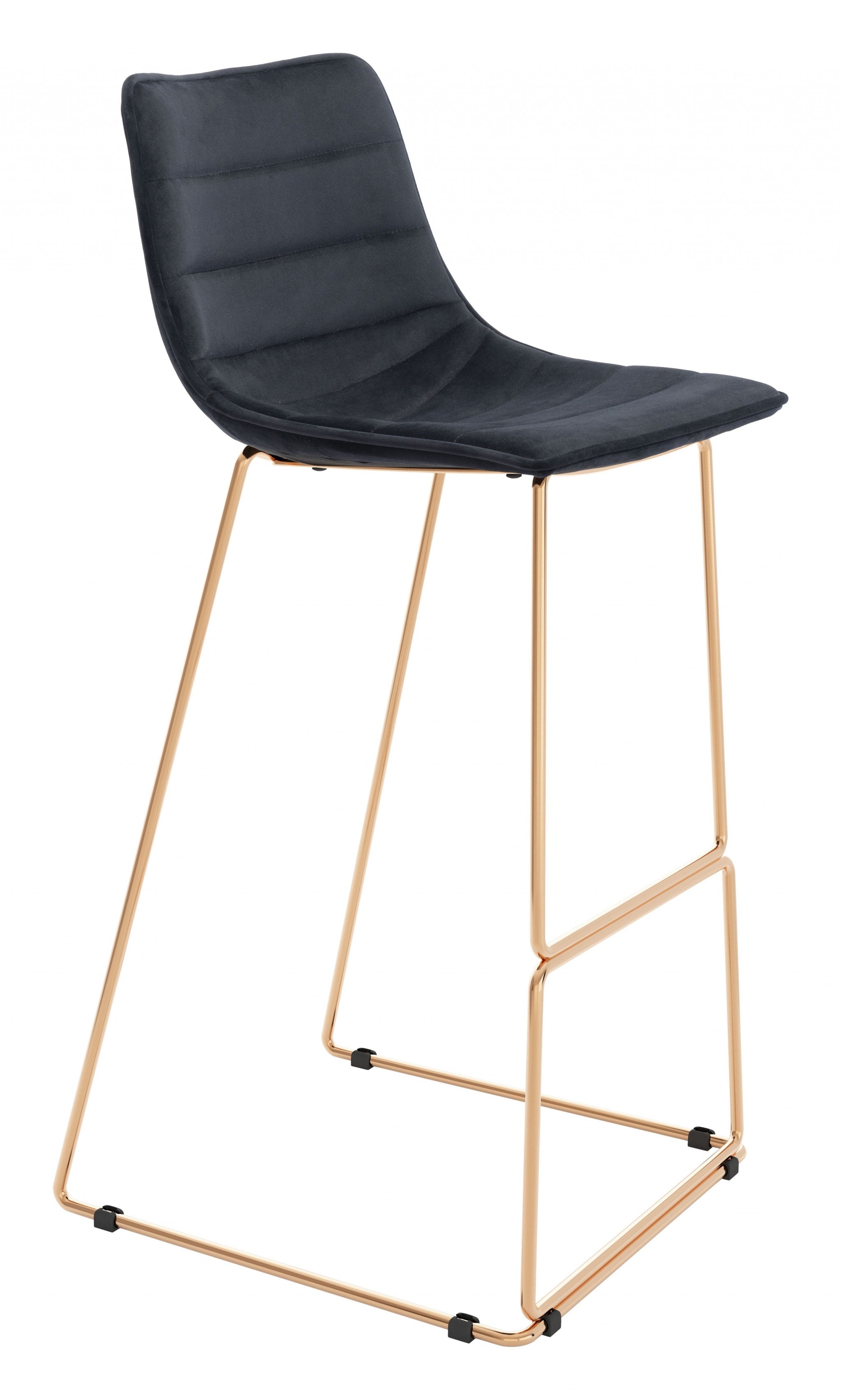 Mod Black and Gold Bar Height Chair