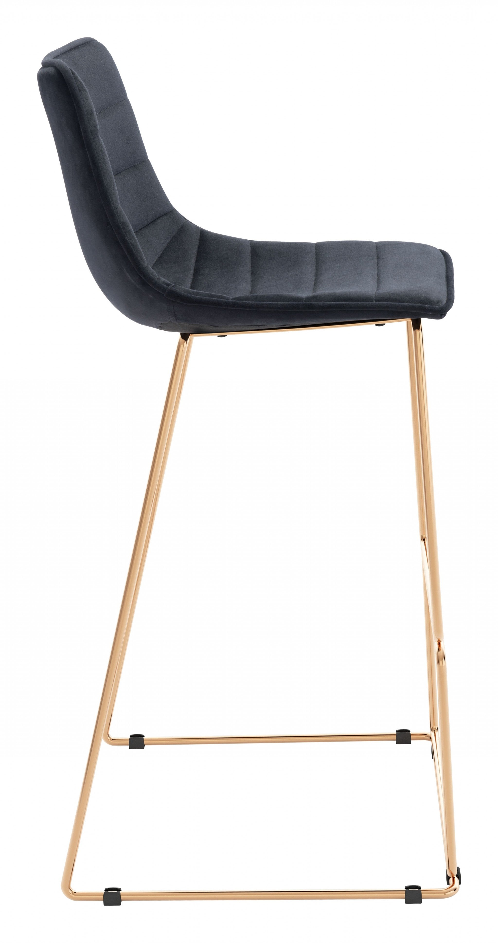 Mod Black and Gold Bar Height Chair